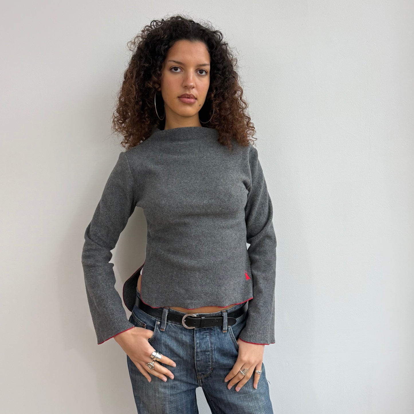 Charcoal Cop Copine fleece jumper - Size S