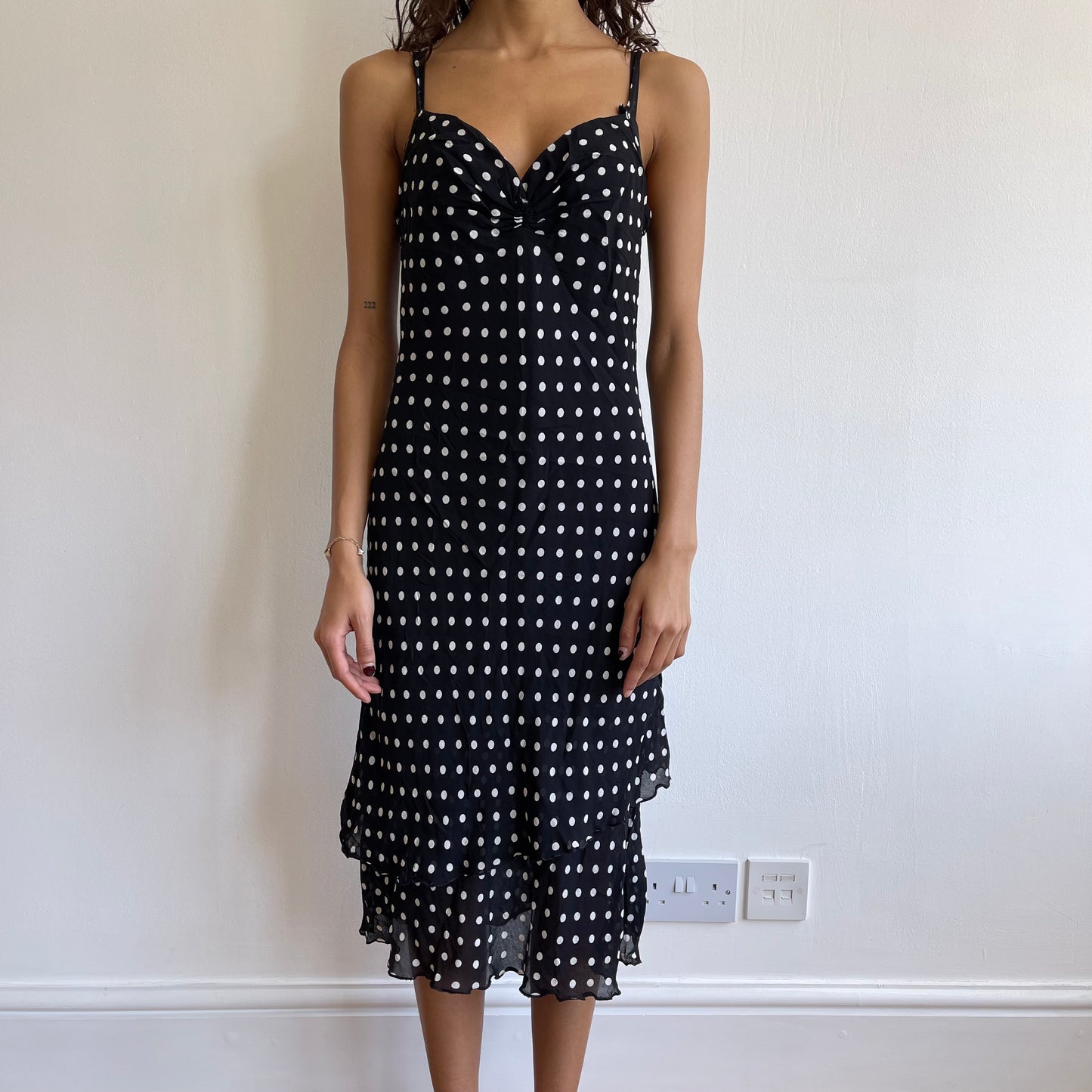 Chiffon polka dot cami dress - Size S