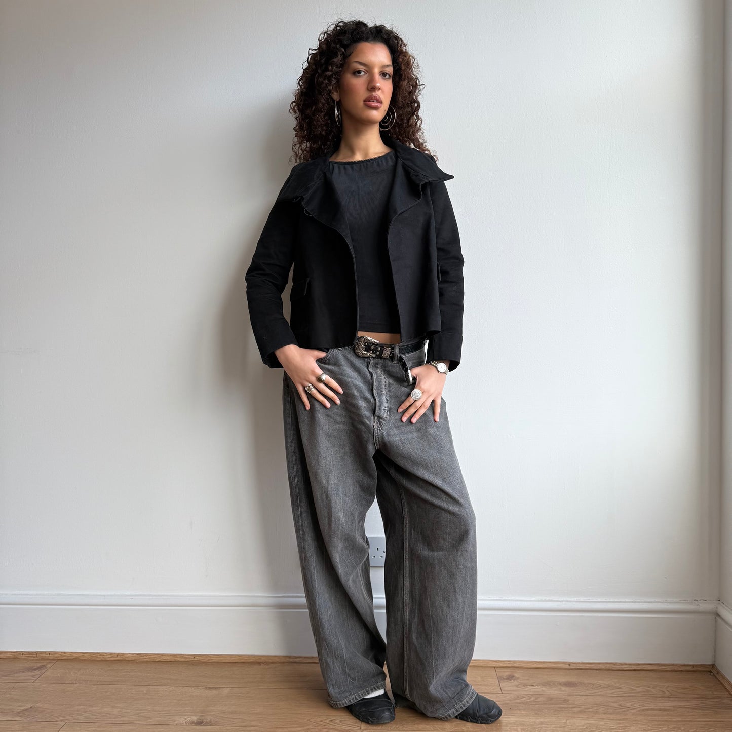 Asymmetric button peacoat - Size S