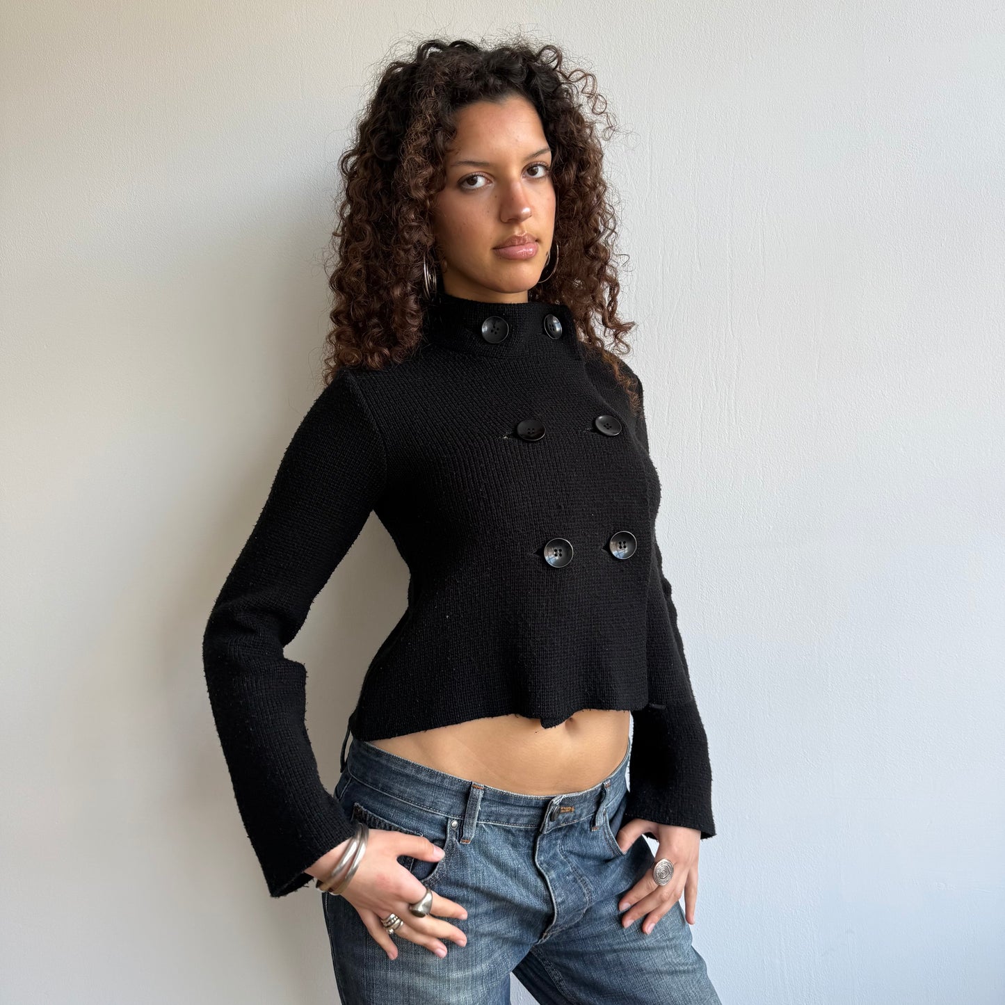 Black pea knit - Size S