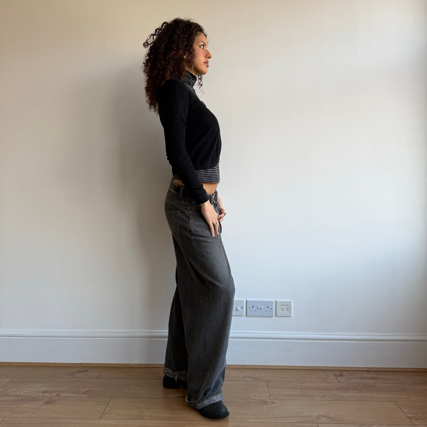 Black button cardigan - Size S