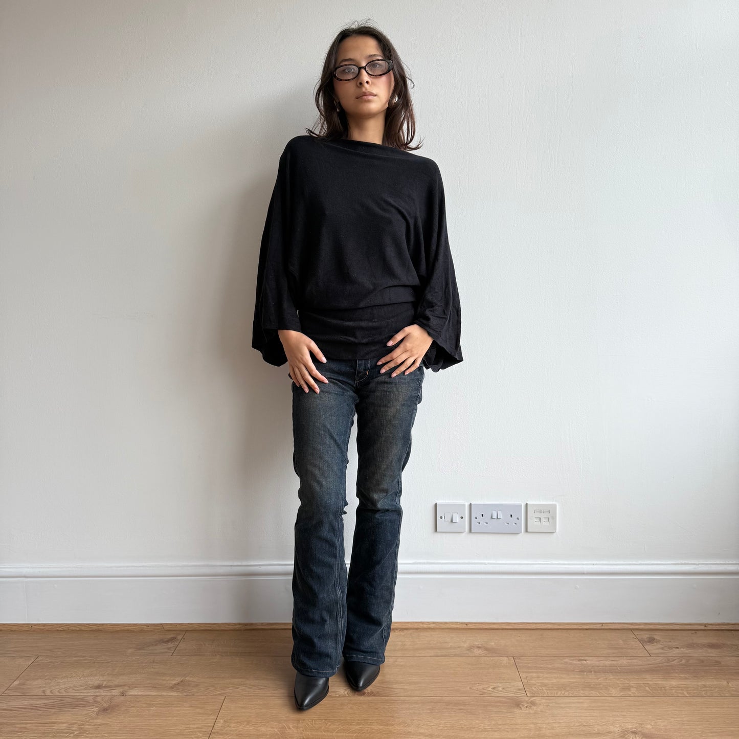 Black slouchy knit - Size M
