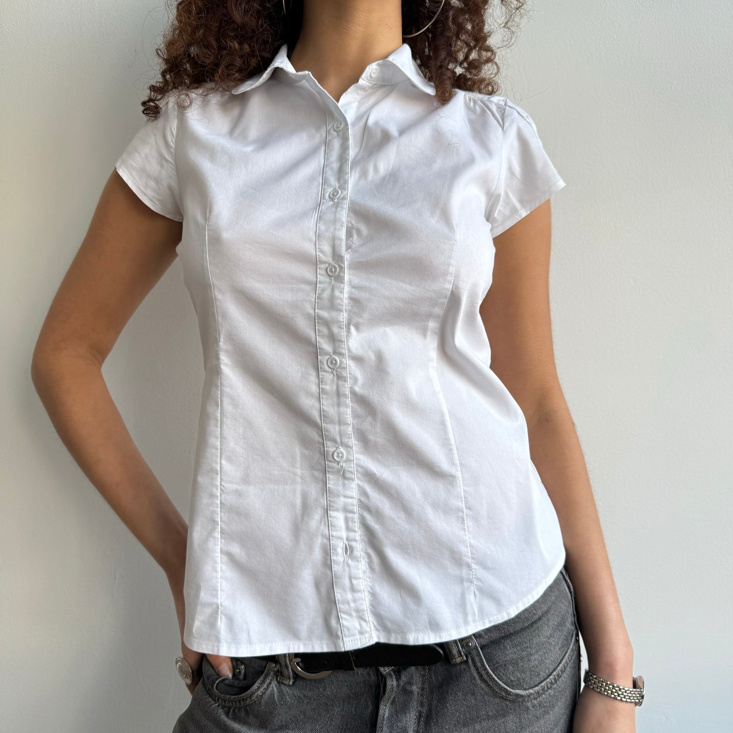 Short sleeve white shirt - Size S