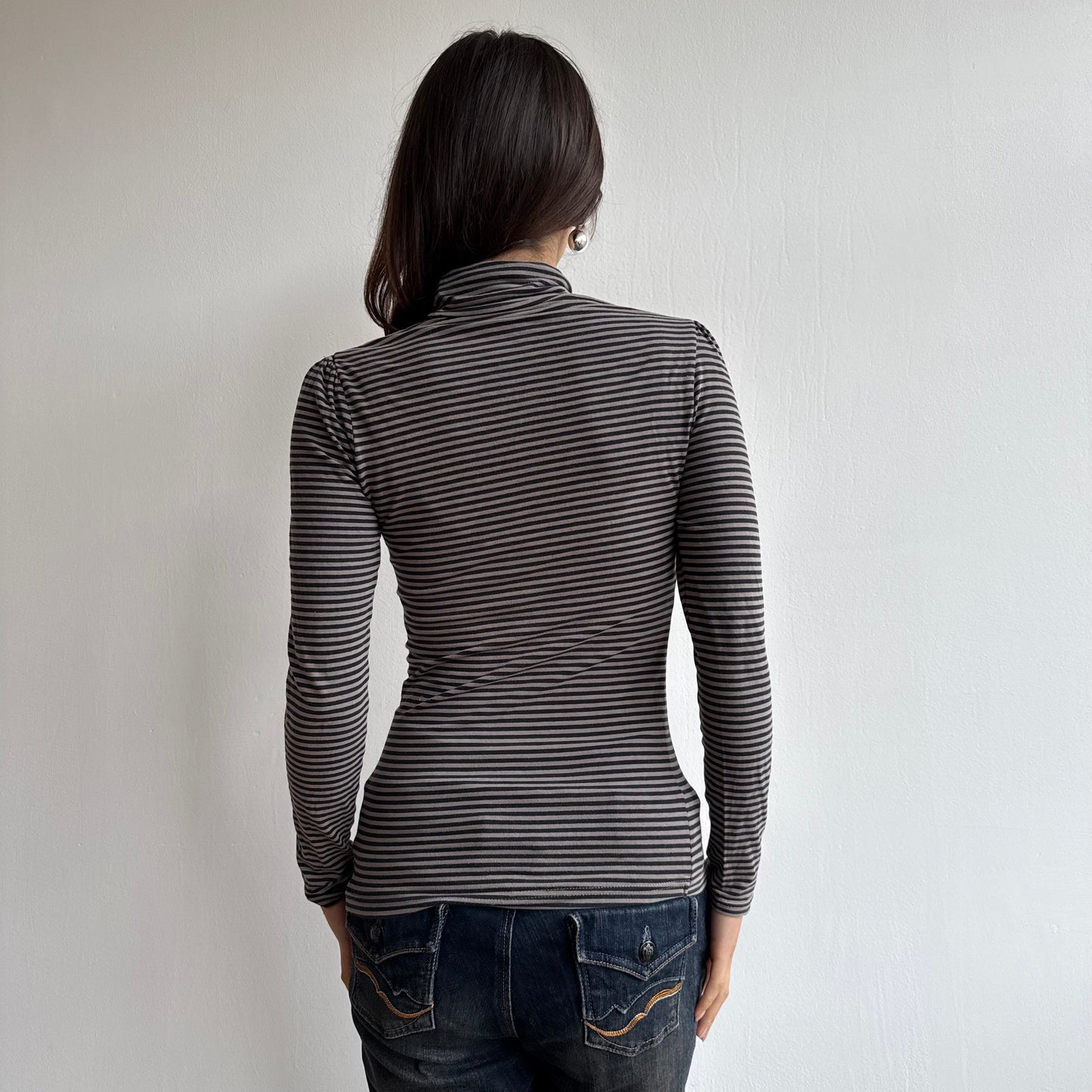 Brown striped roll neck - Size S