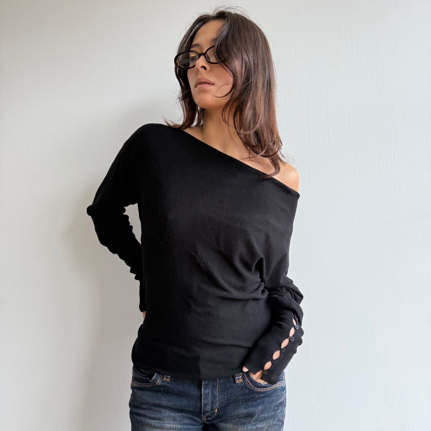 Black slouchy knit - Size S