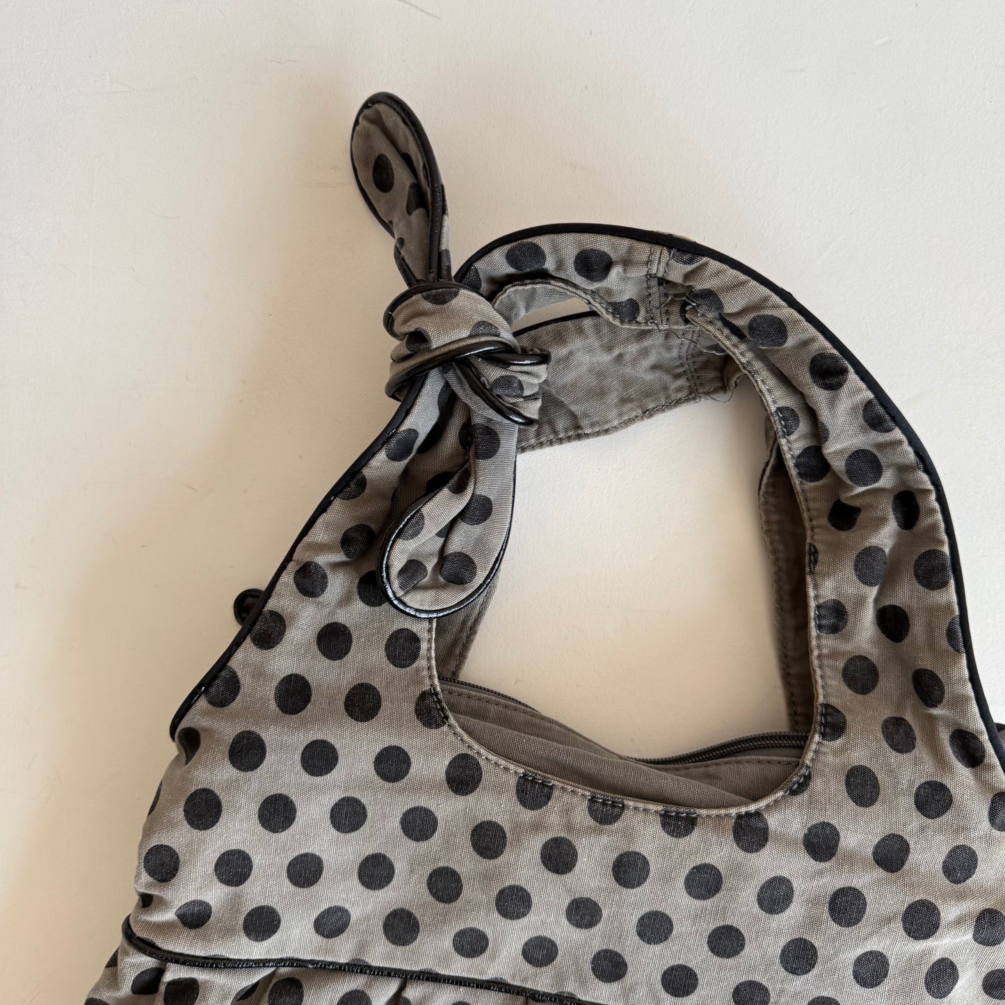 Khaki polka dot bag - OS