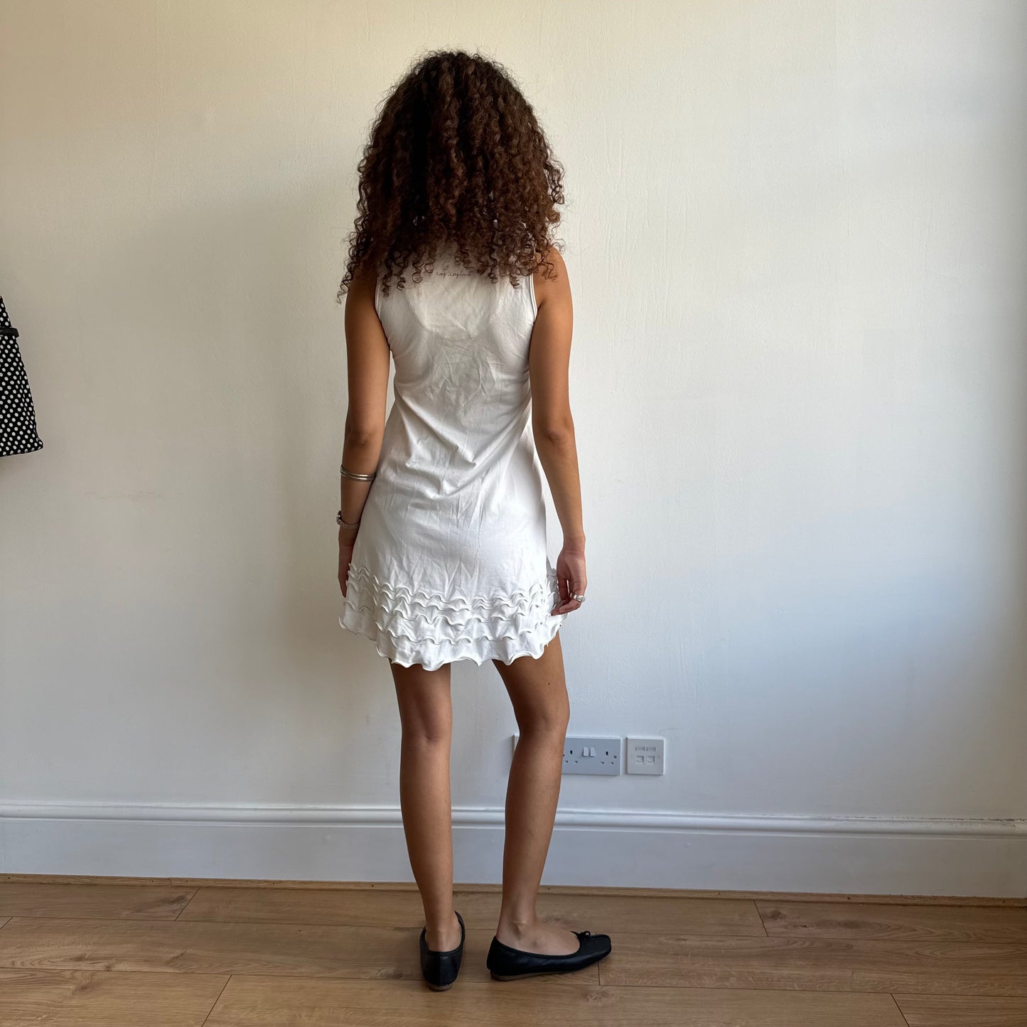 Cop Copine white ruffle dress - Size S