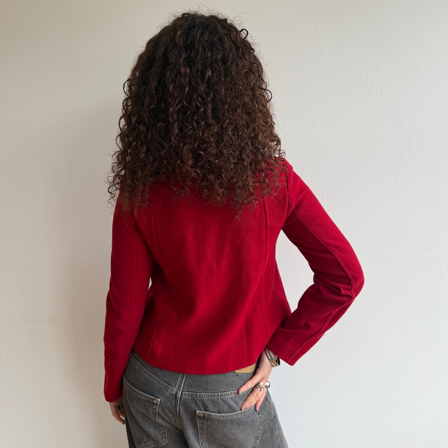 Red peacoat - Size S