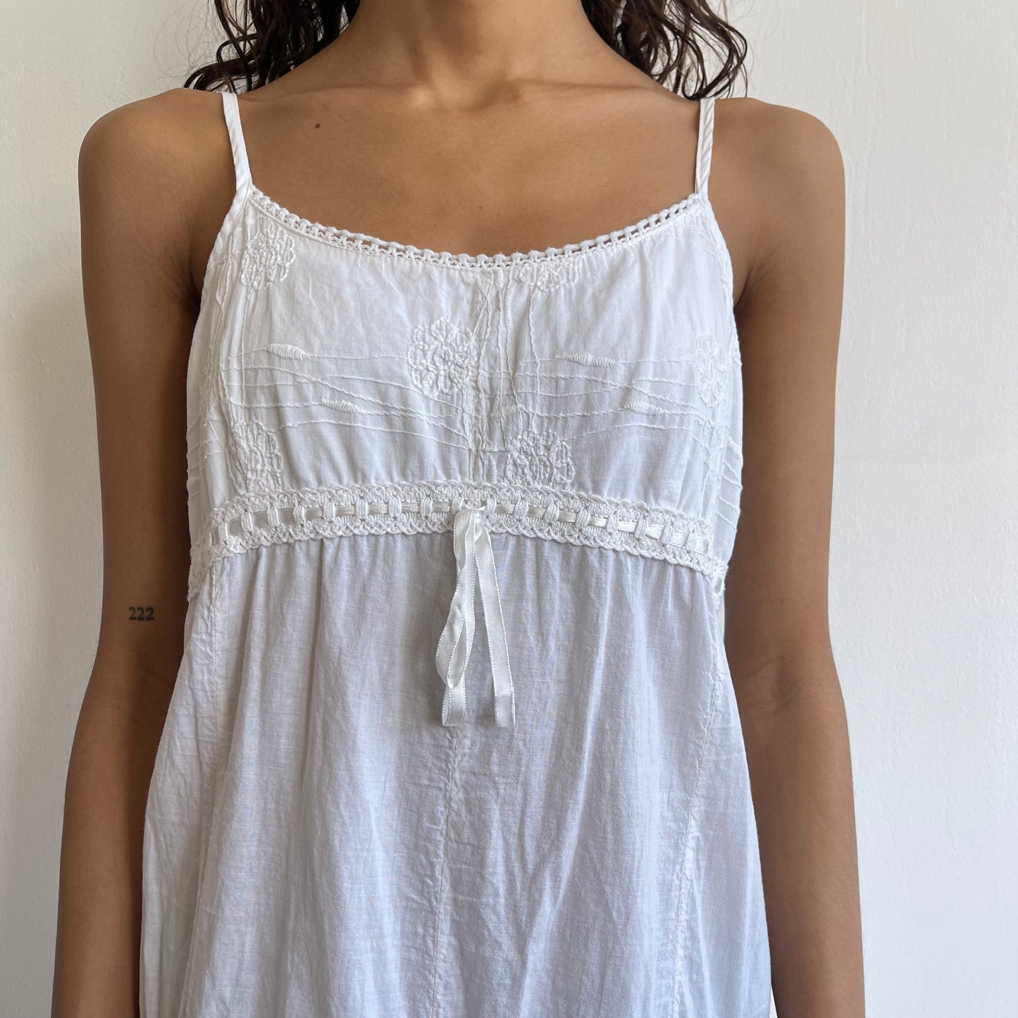White boho maxi dress - Size S