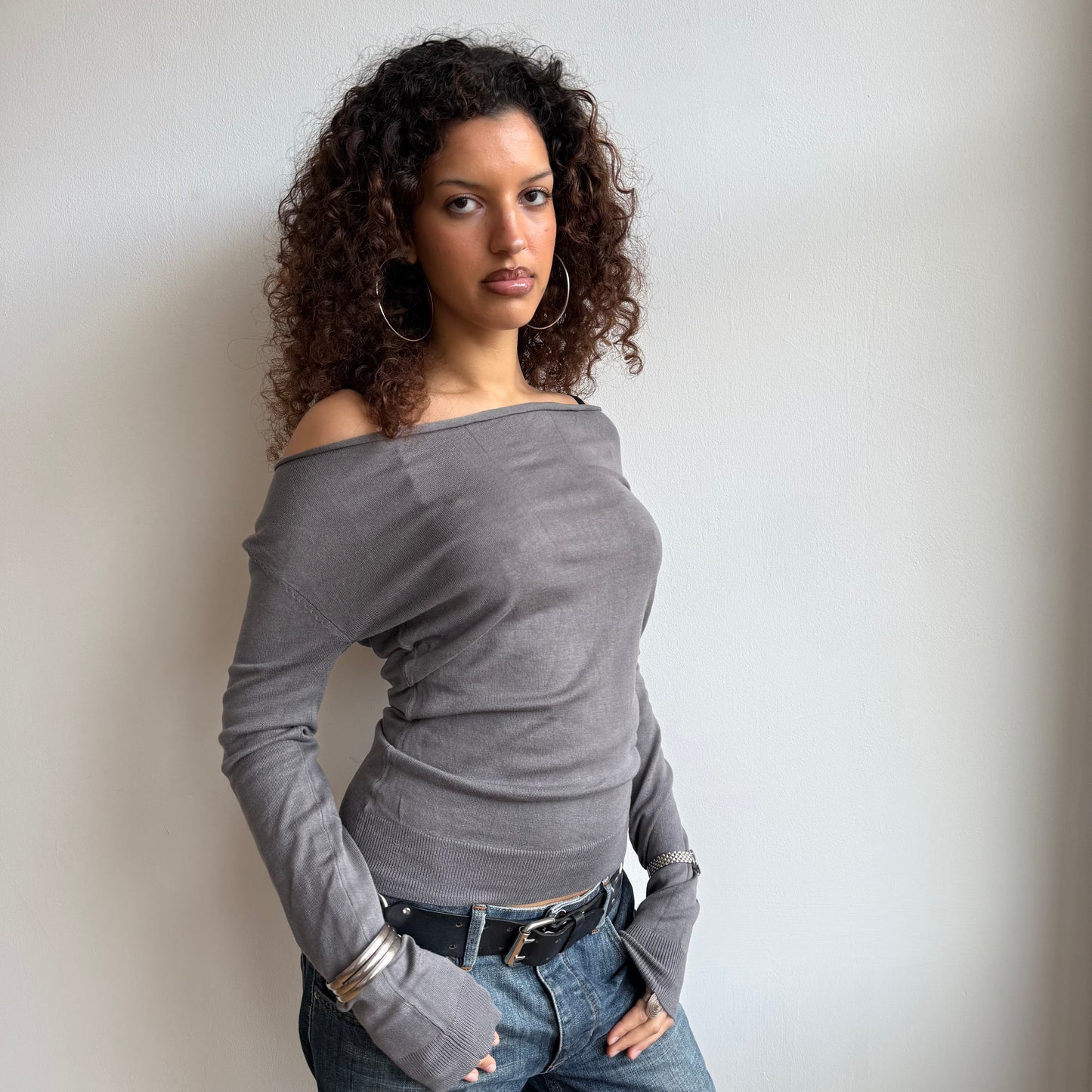 Taupe slouchy knit - Size S