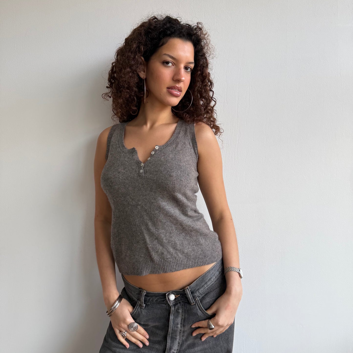 Brown cashmere vest - Size S