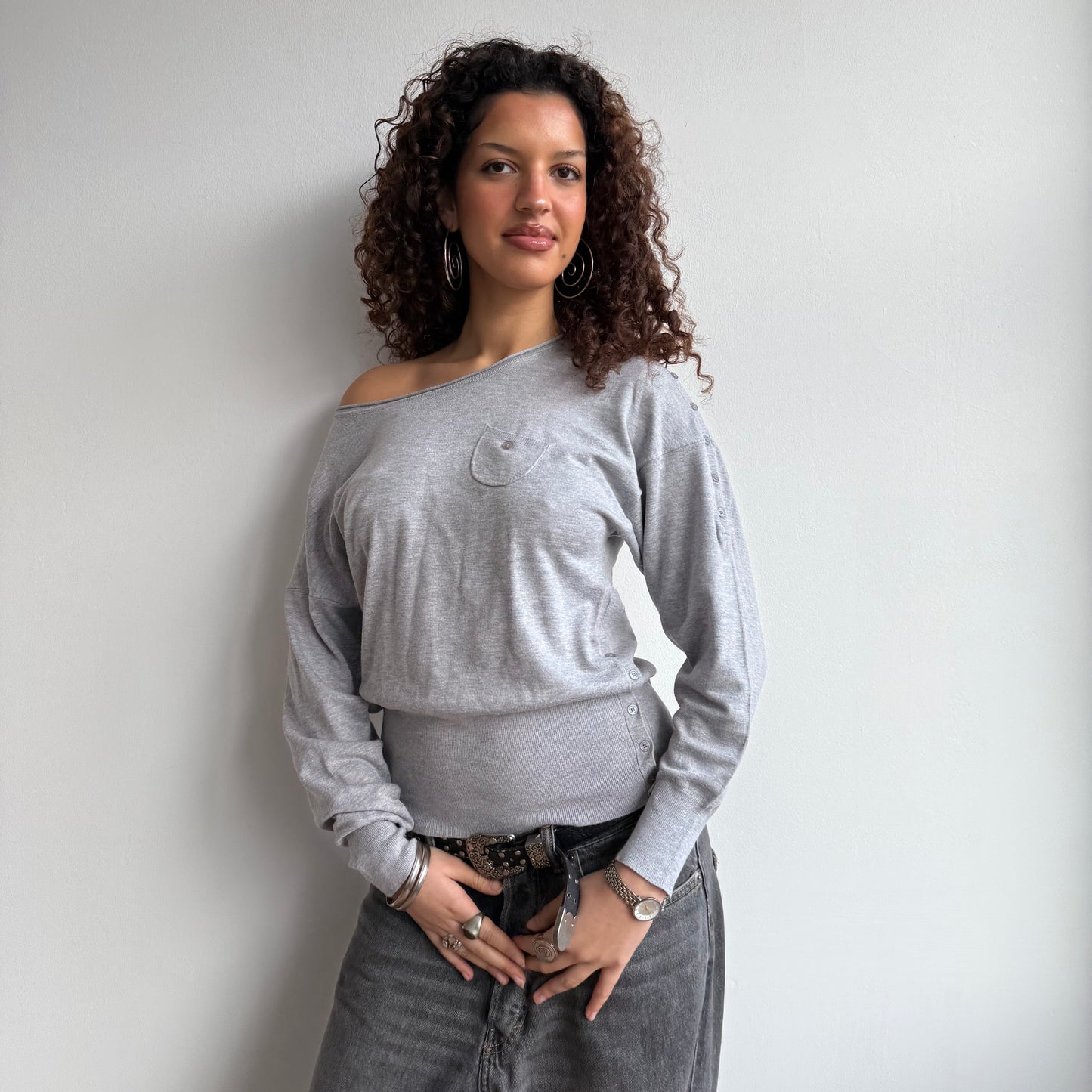Grey slouchy knit - Size S