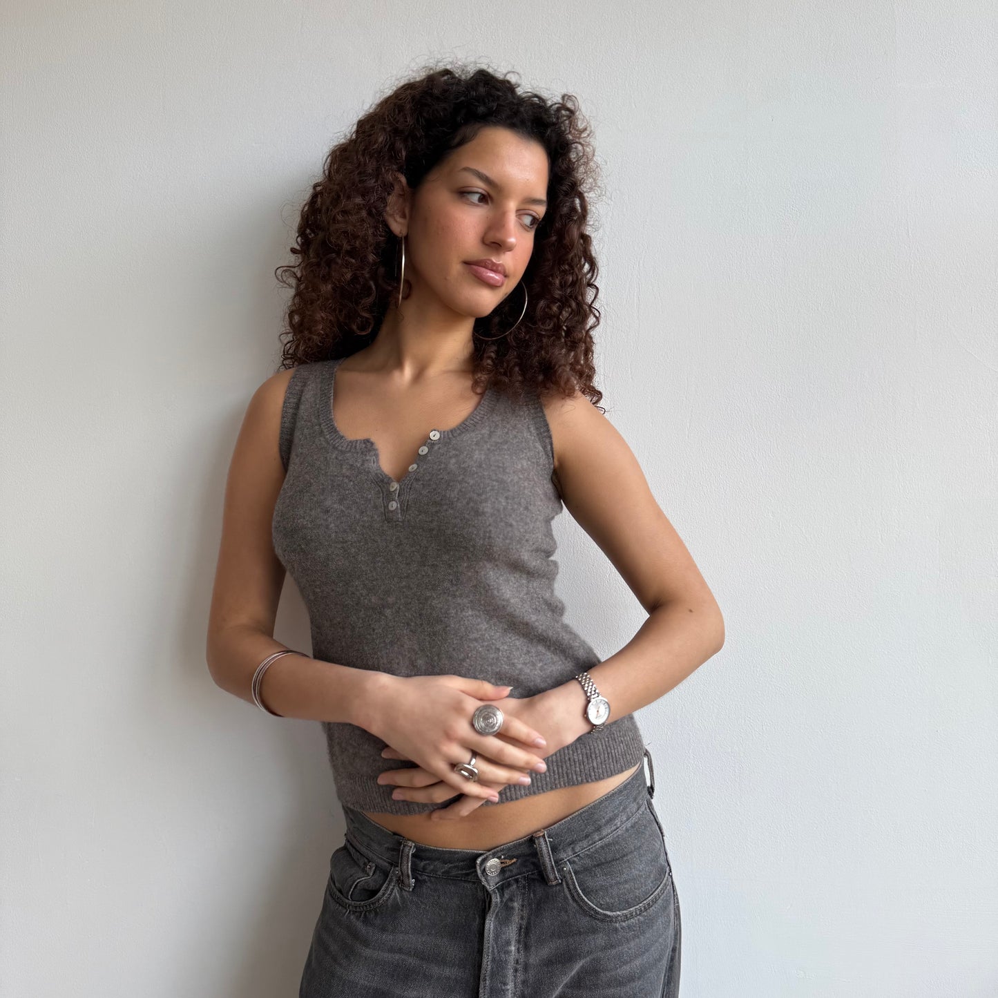 Brown cashmere vest - Size S
