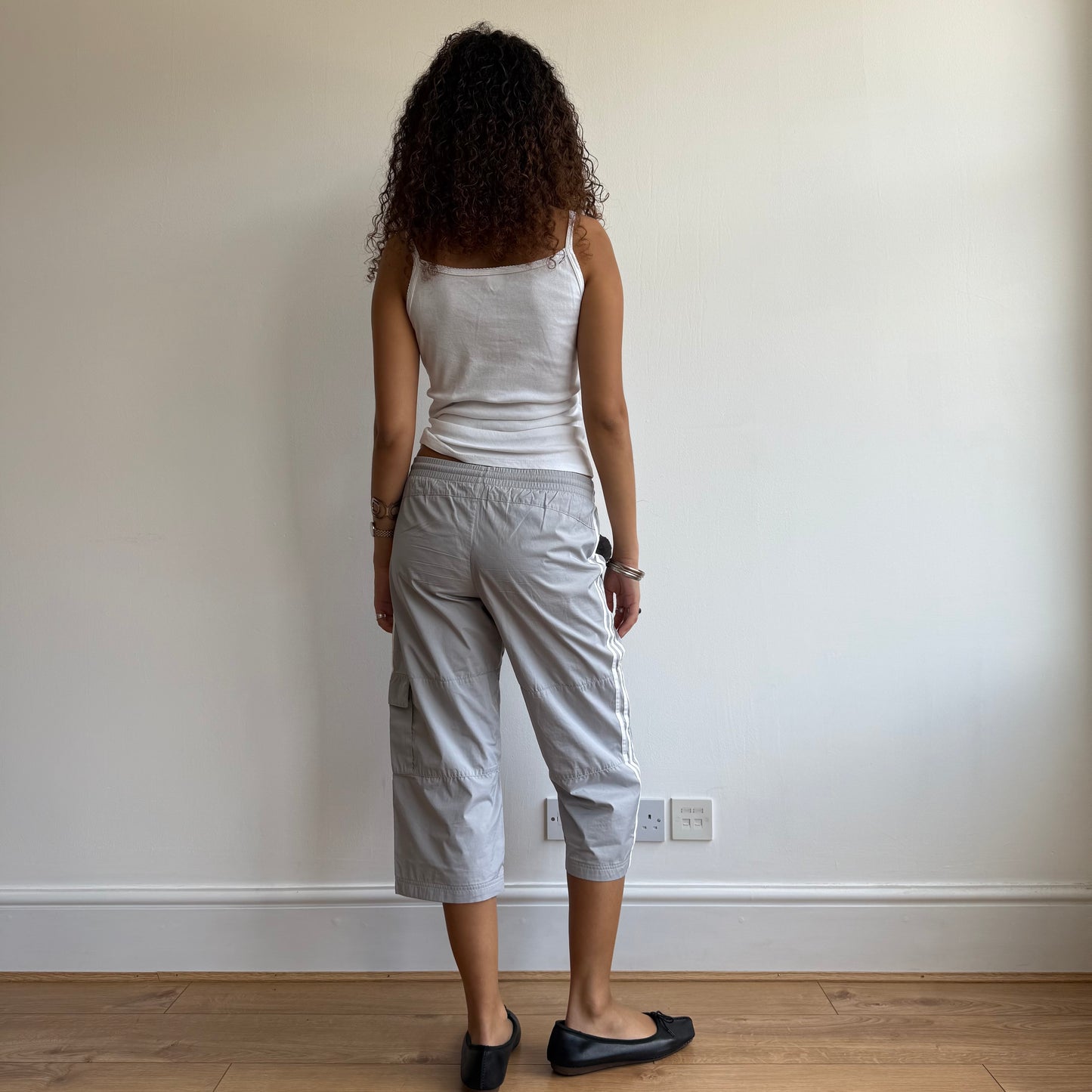 Light grey Adidas capris - Size S