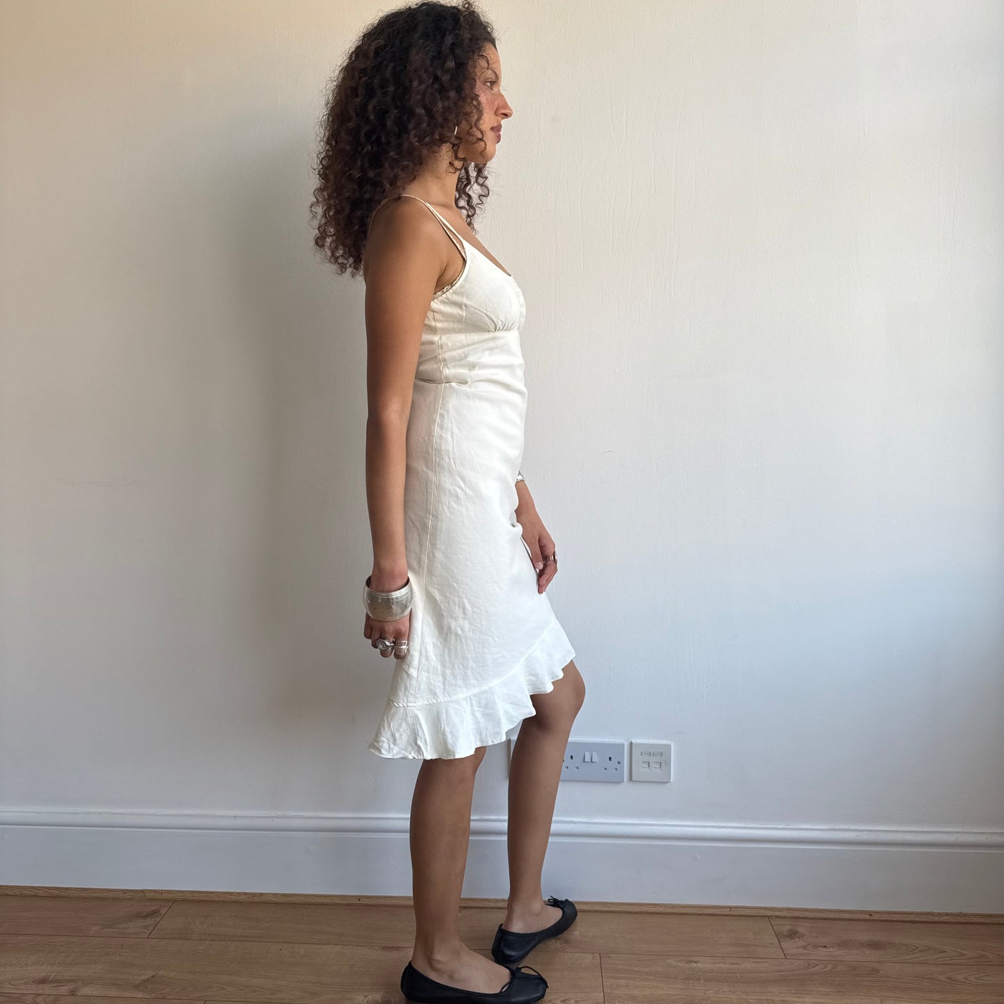 Cream milkmaid dress - Size S