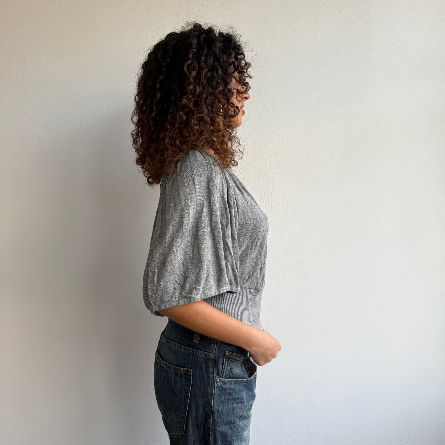 Dark grey batwing knit - Size M