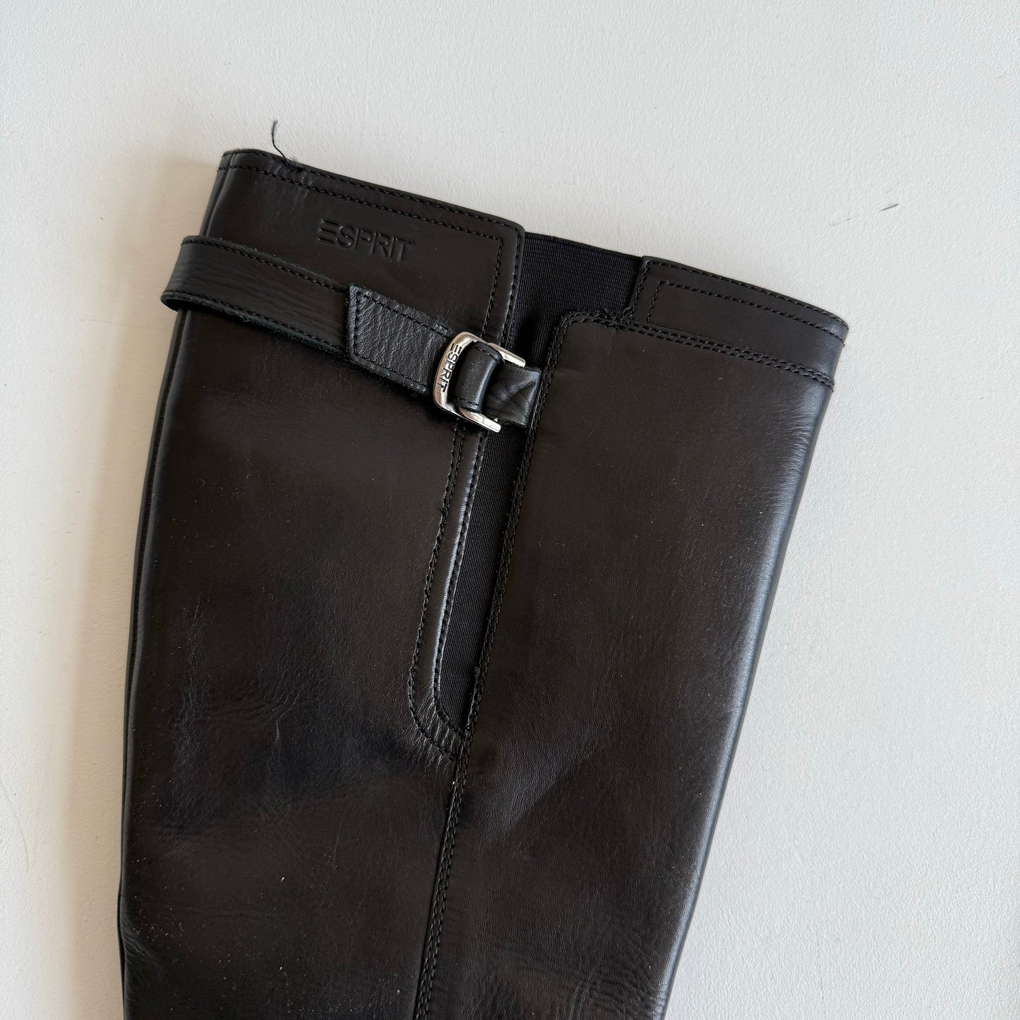 Black leather 90’s boots - Size EU40