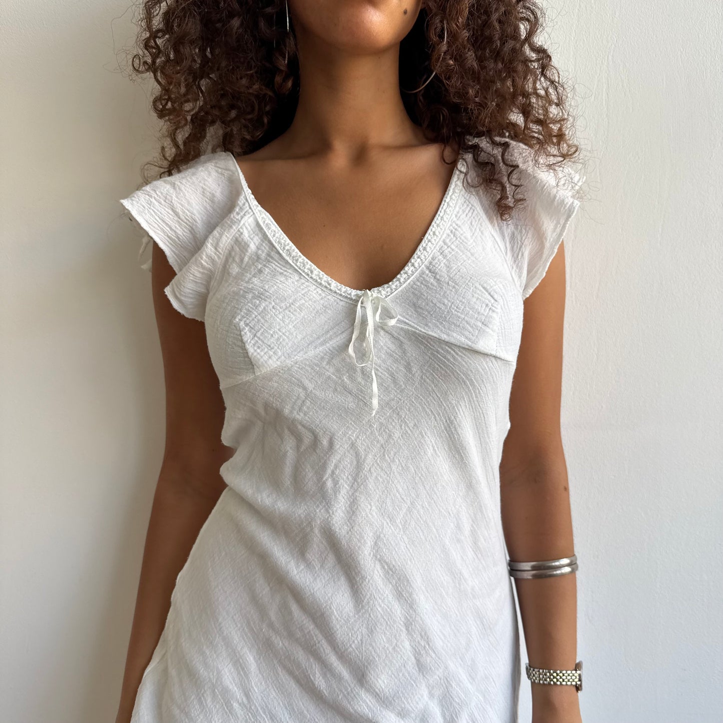 White milkmaid dress - Size S