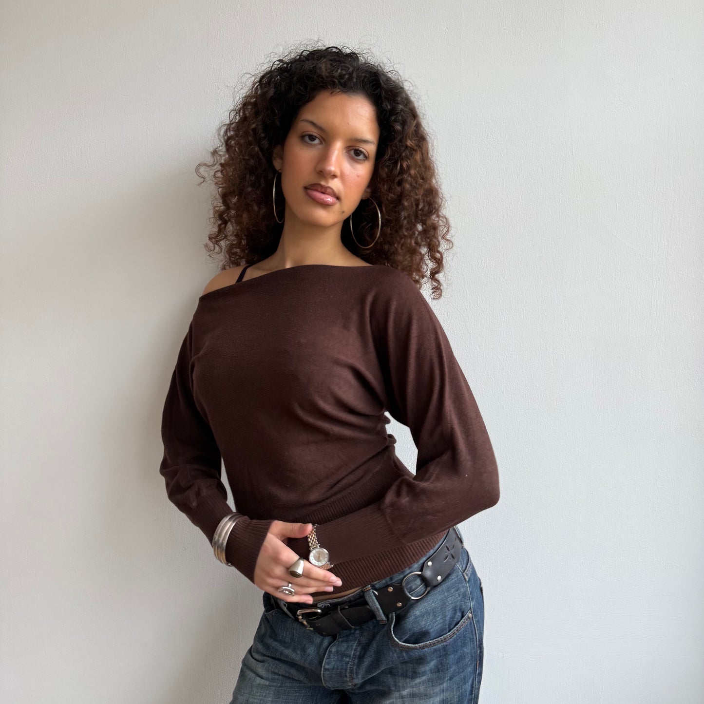 Brown slouchy knit - Size S