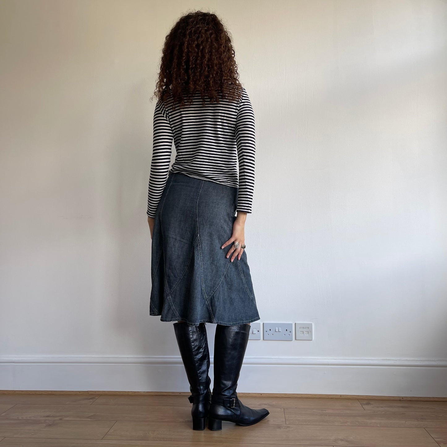 Black stripe roll neck - Size S