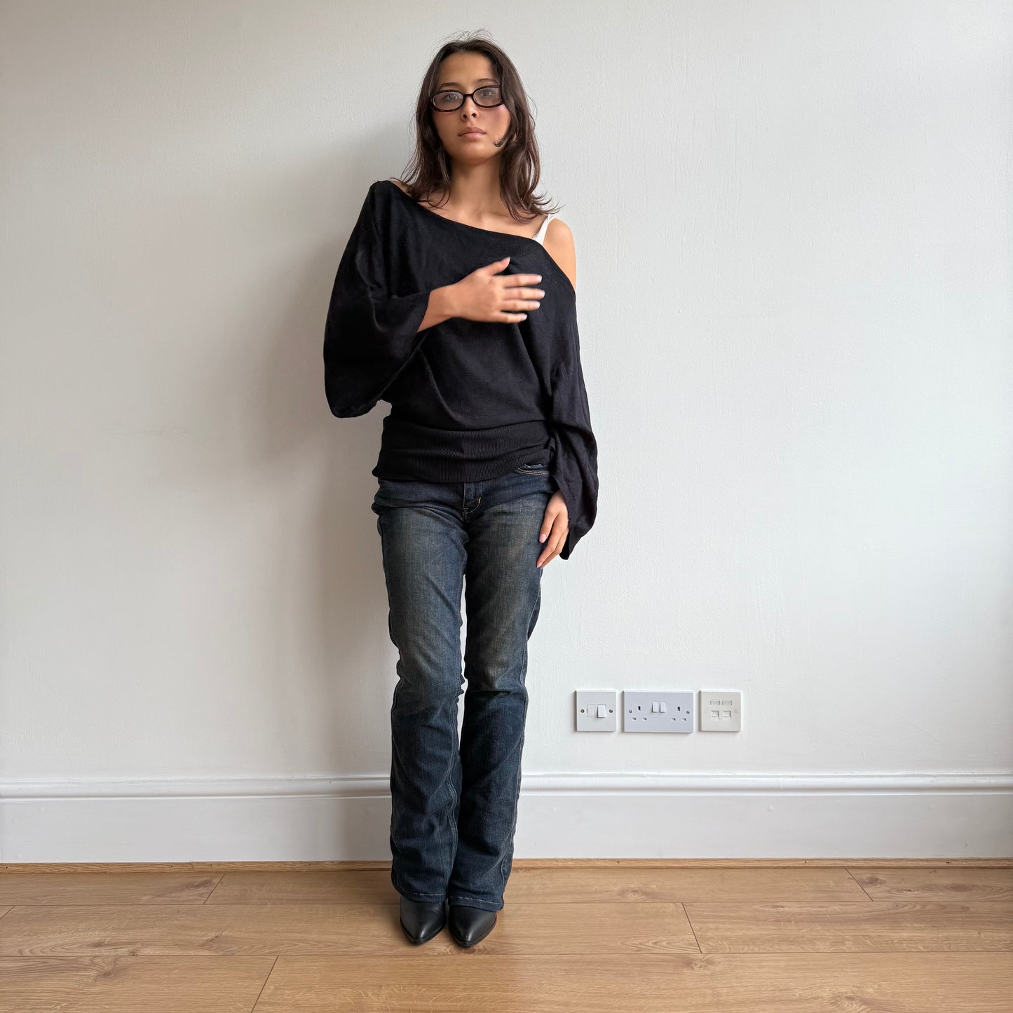 Black slouchy knit - Size M