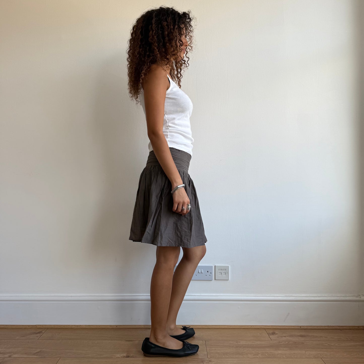 Brown ruched skirt - Size XS/S