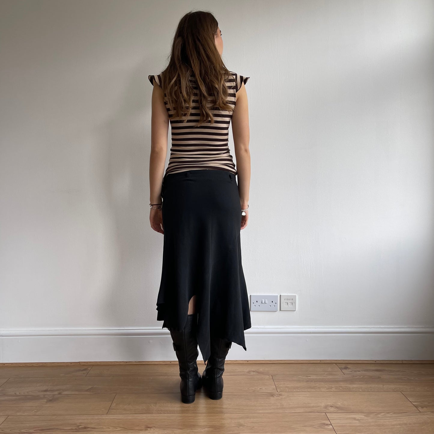 Brown and beige stripe top - Size S