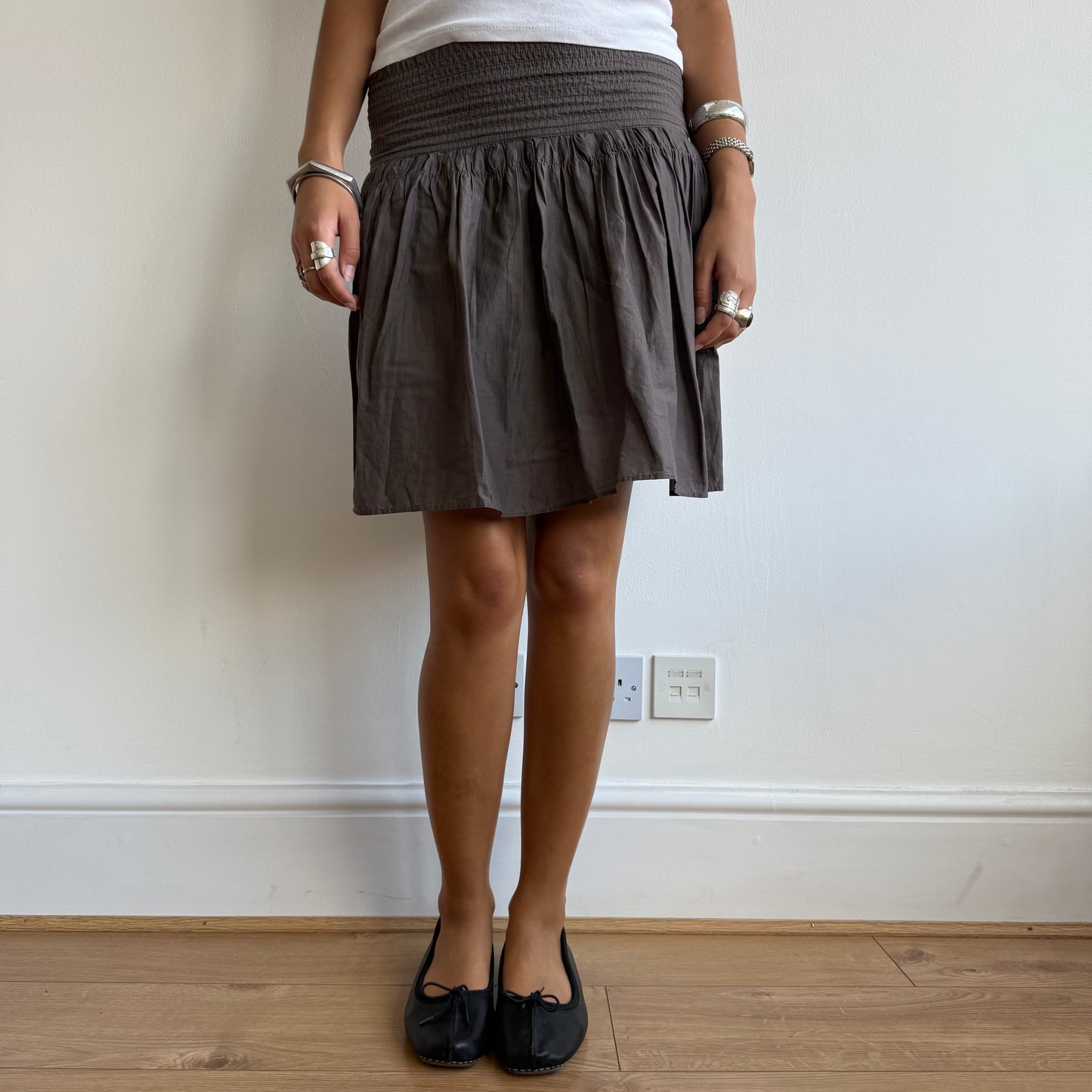 Brown ruched skirt - Size XS/S