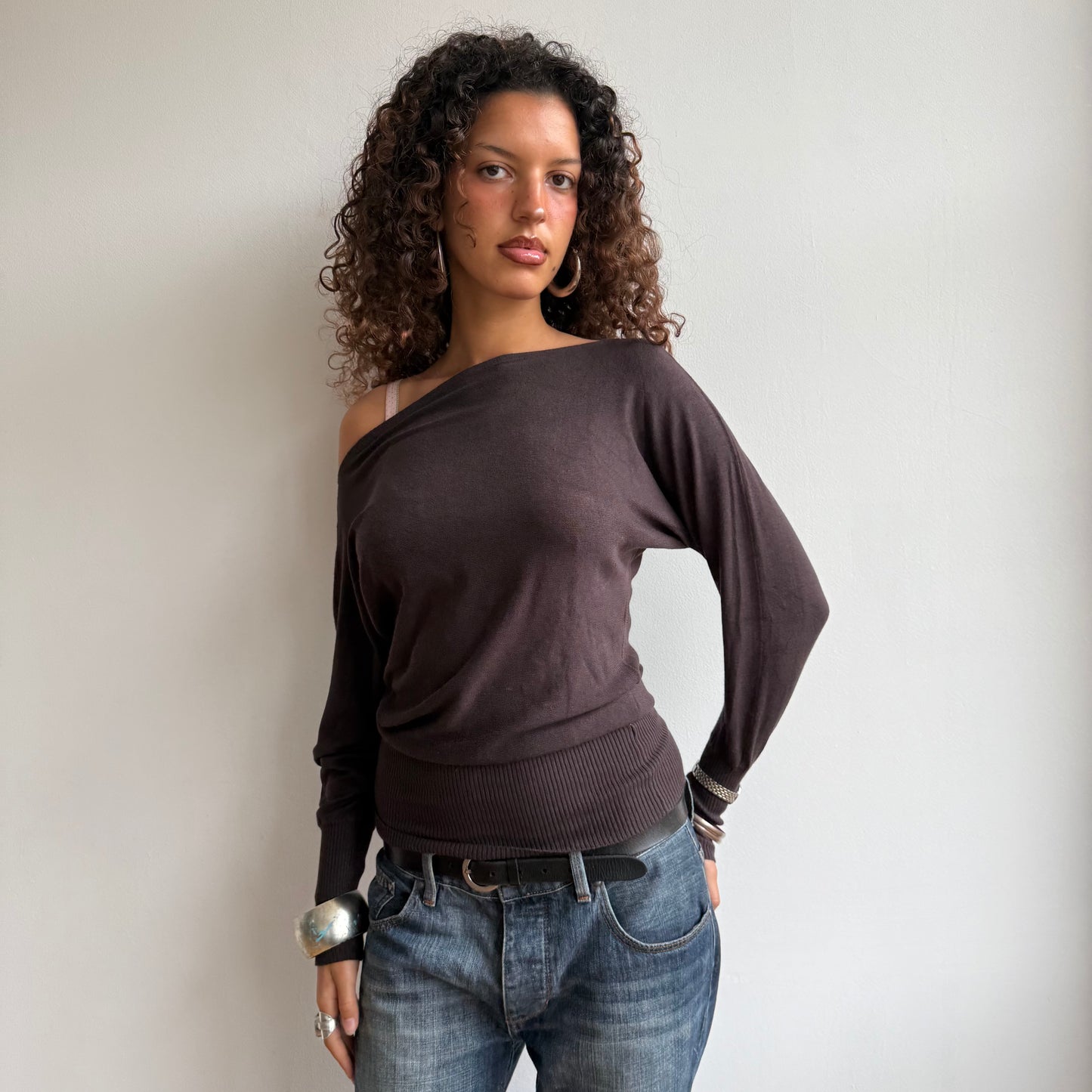 Brown slouchy knit - Size S
