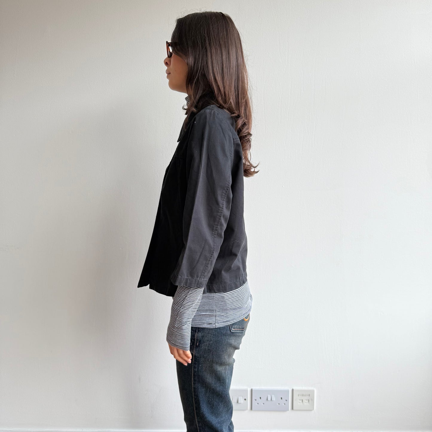 Black peacoat - Size S