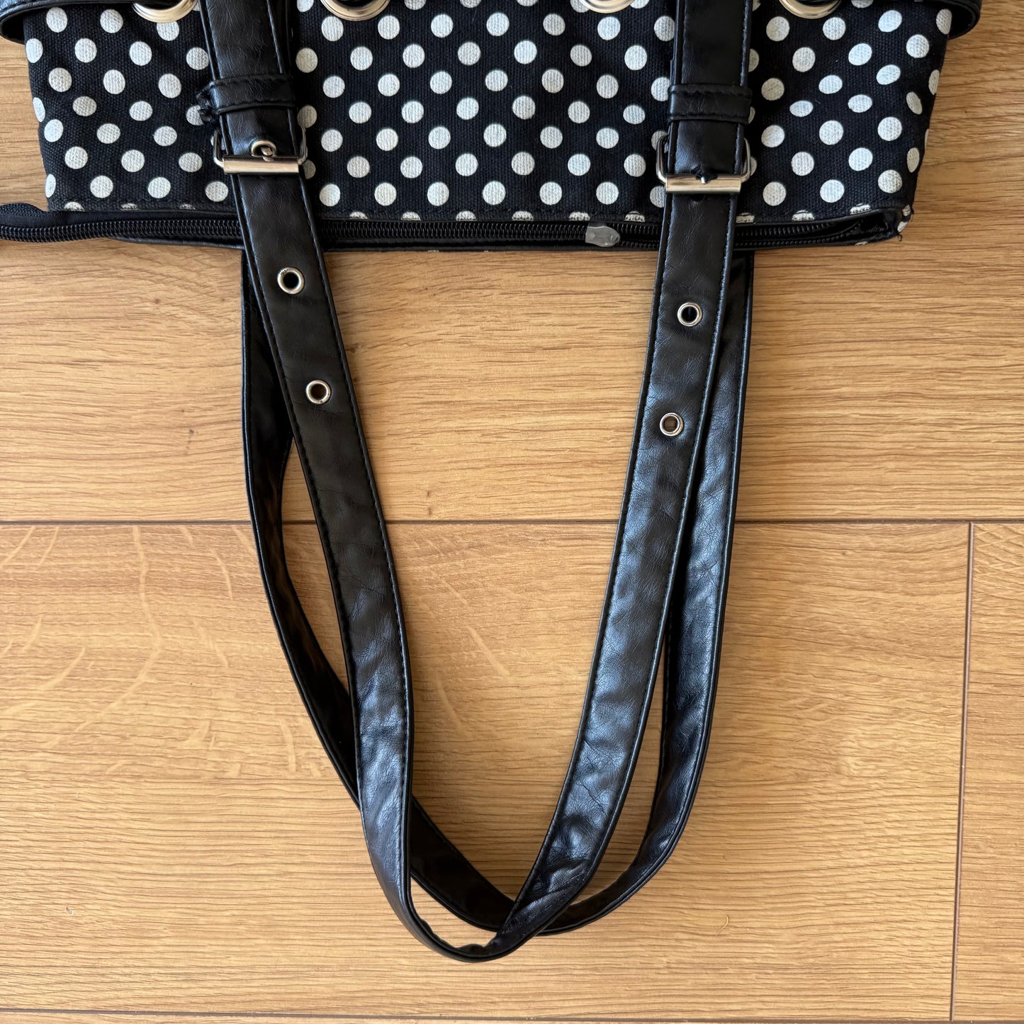 Polka dot tote bag