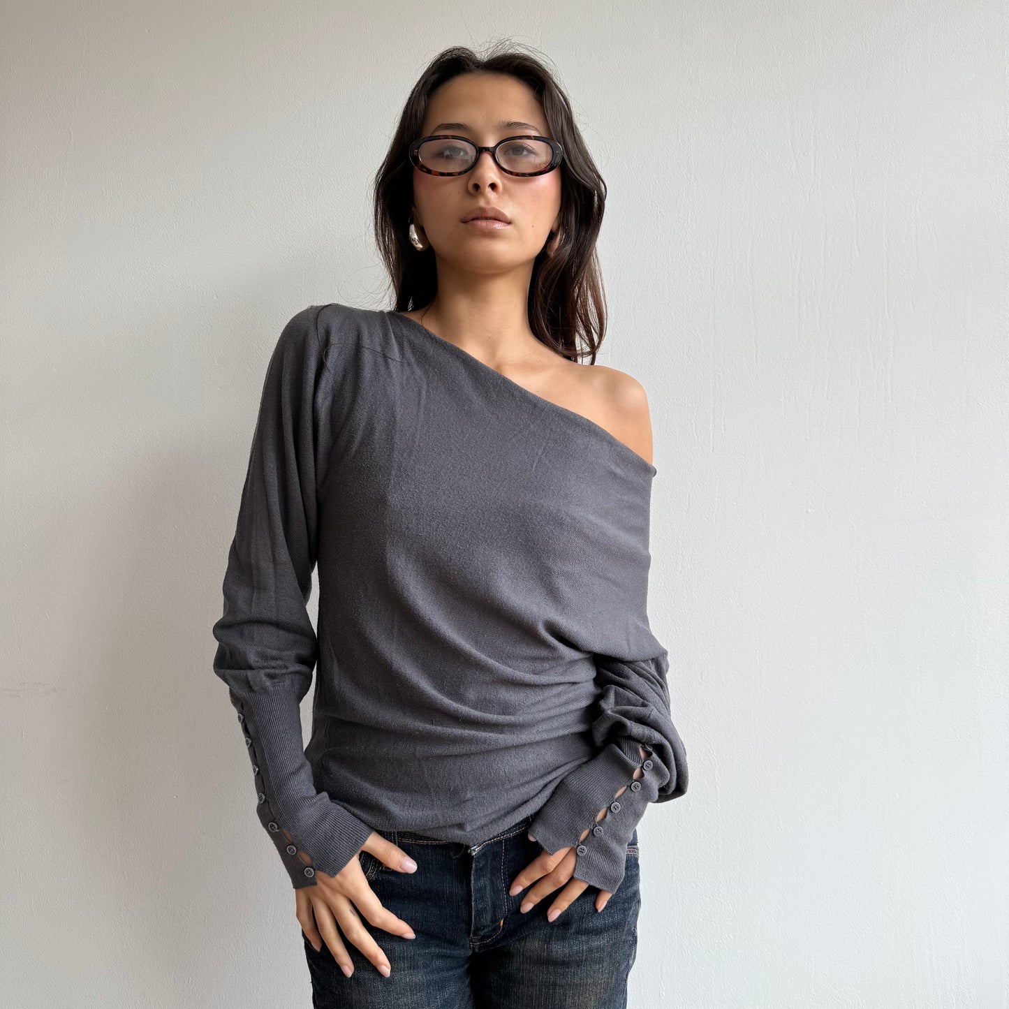 Grey slouchy knit - Size S (2)