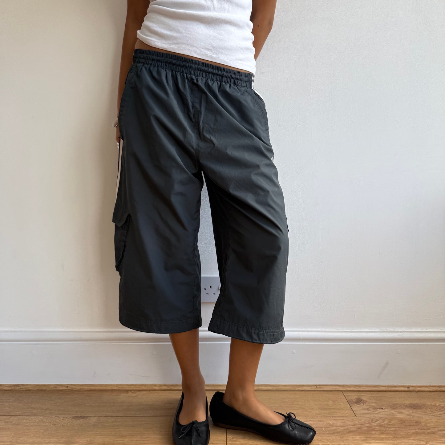 Navy Adidas capris - Size M