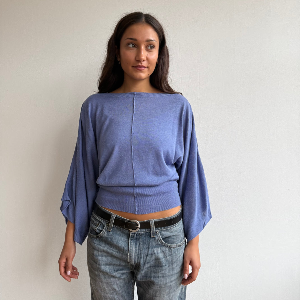 Cornflower blue slouchy knit - Size S-M