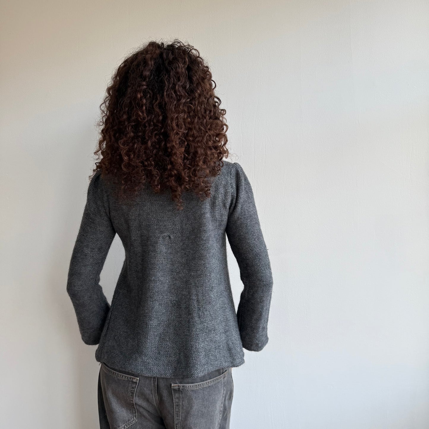 Grey knit pea jumper - Size M
