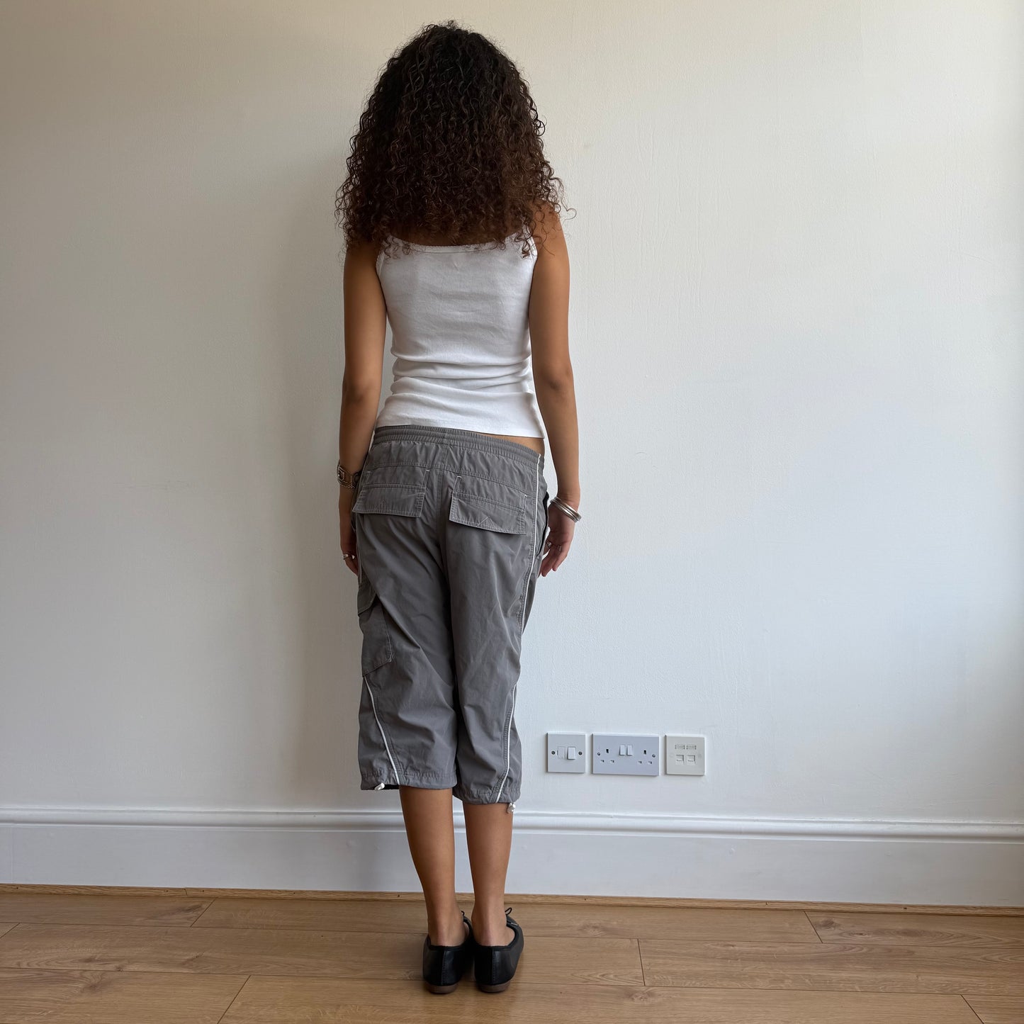 Dark grey Adidas capris - Size S