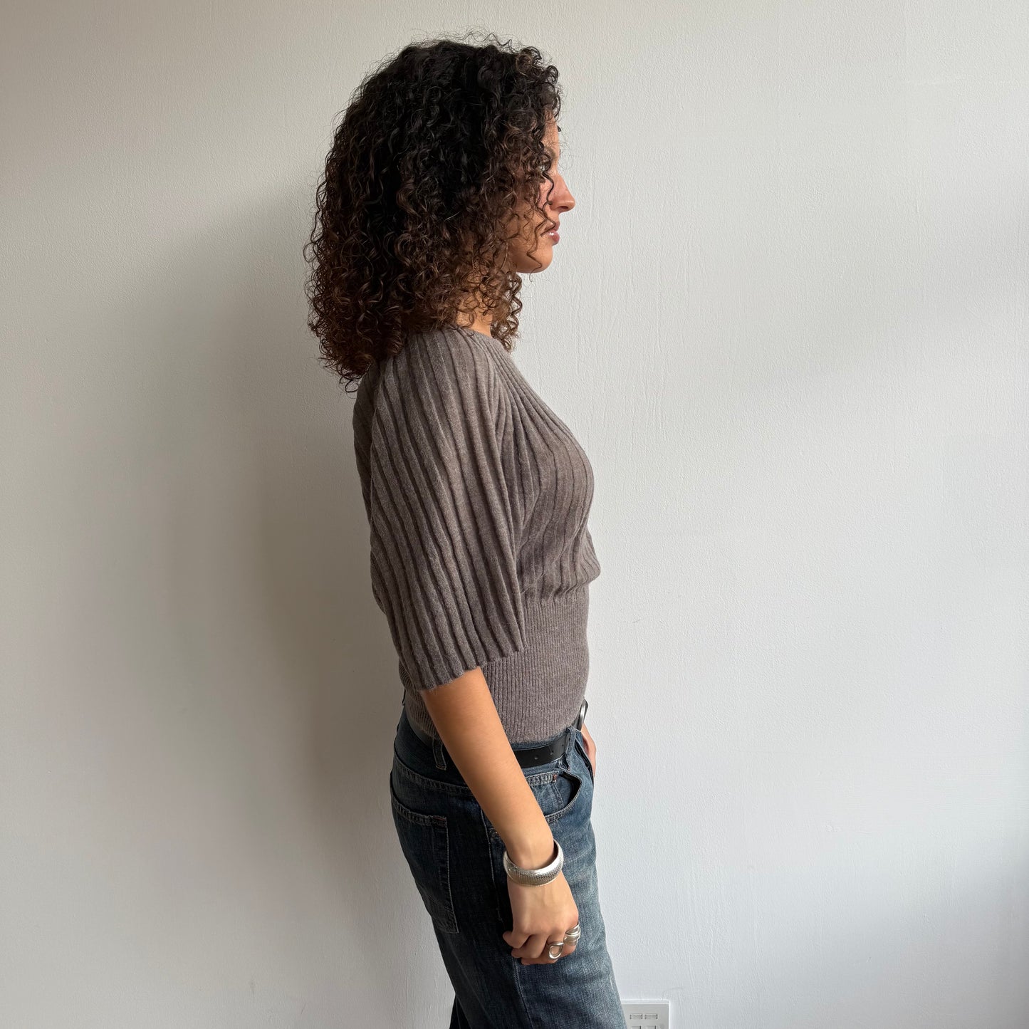 Taupe batwing knit - Size M