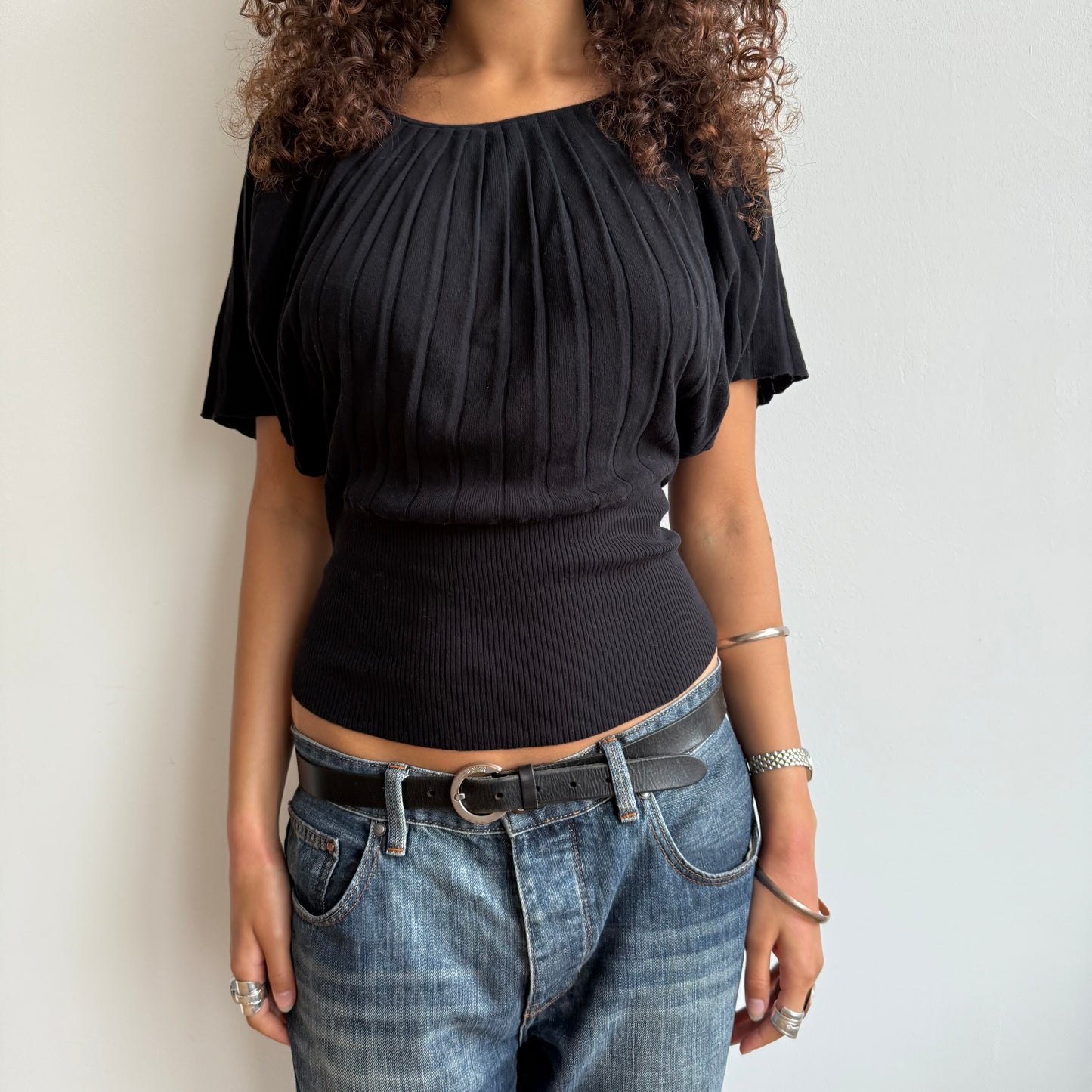 Black batwing knit - Size S