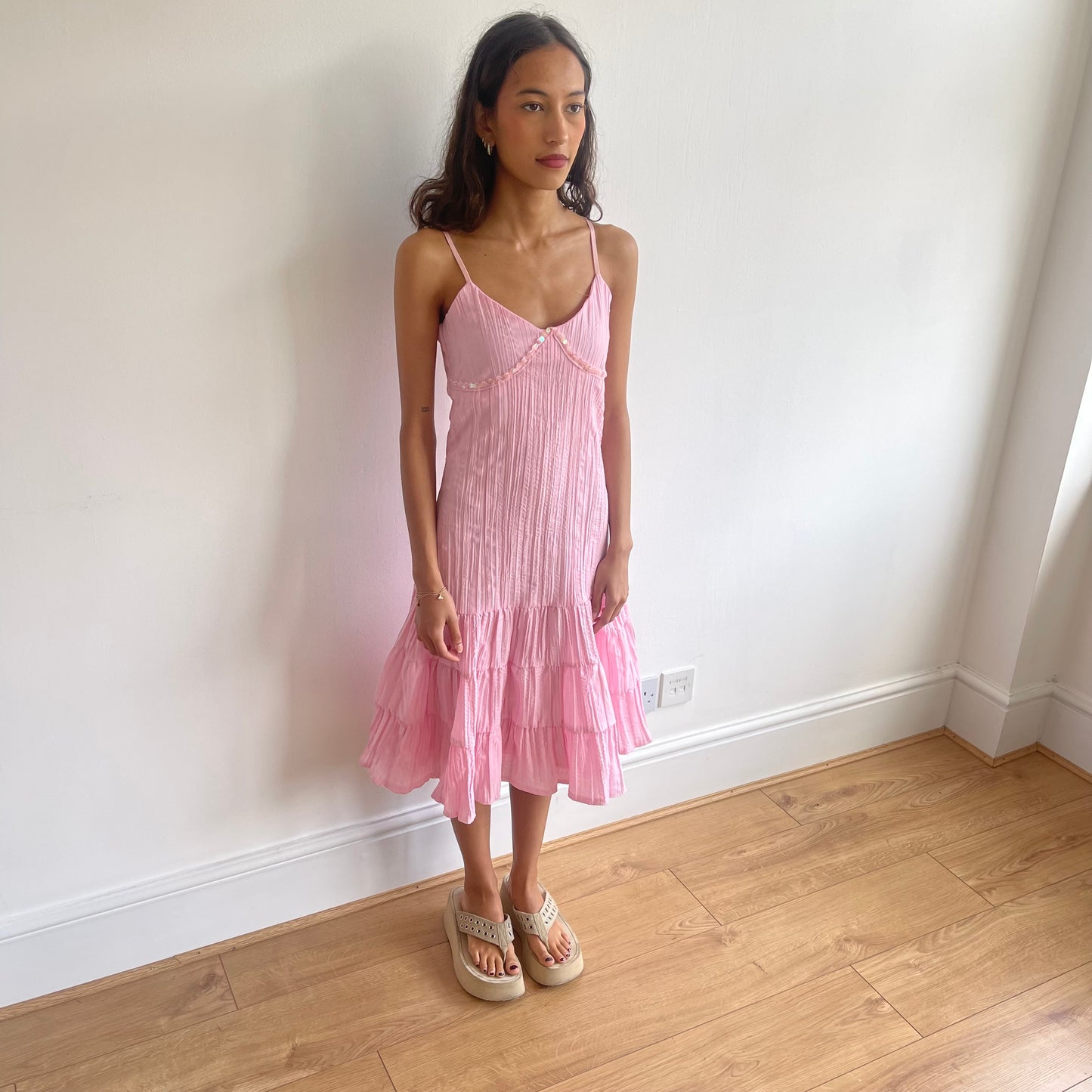 Pink crinkle fairy dress - Size XS