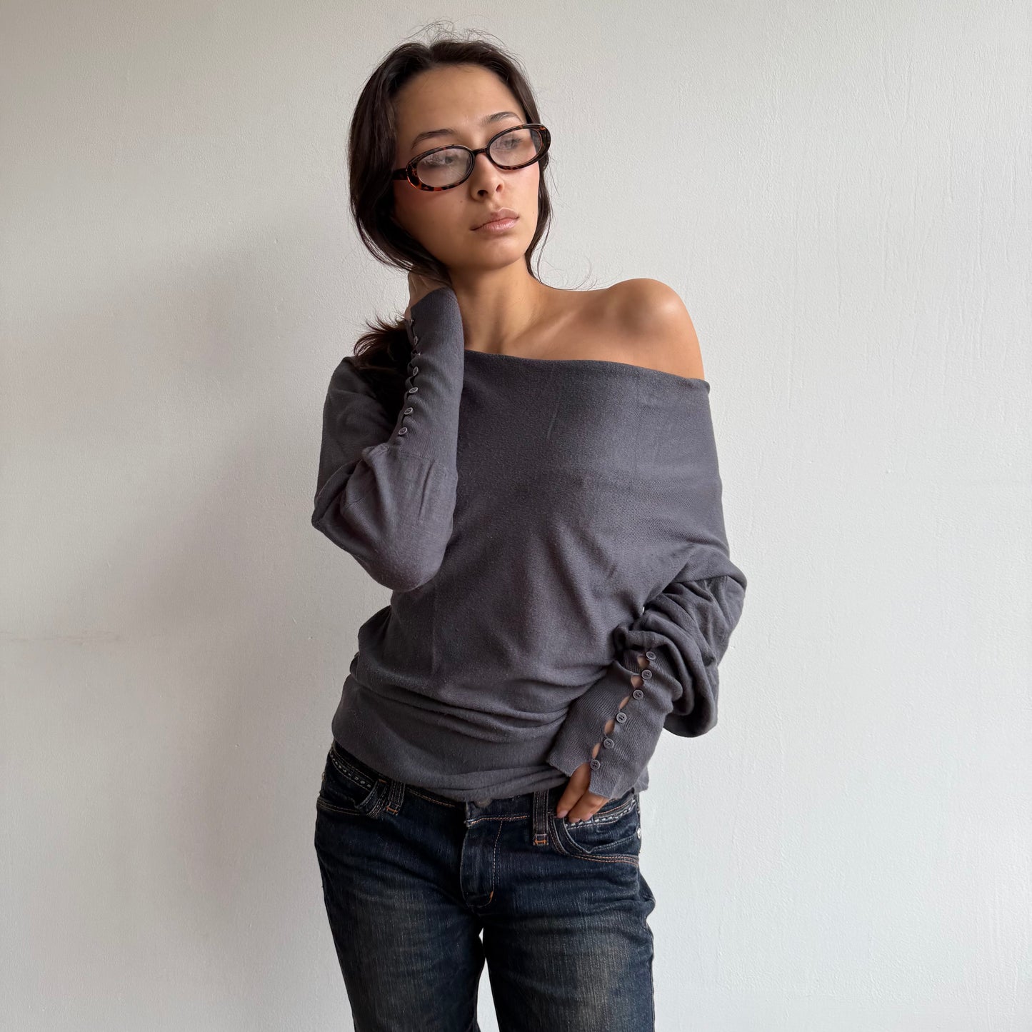 Grey slouchy knit - Size S (2)
