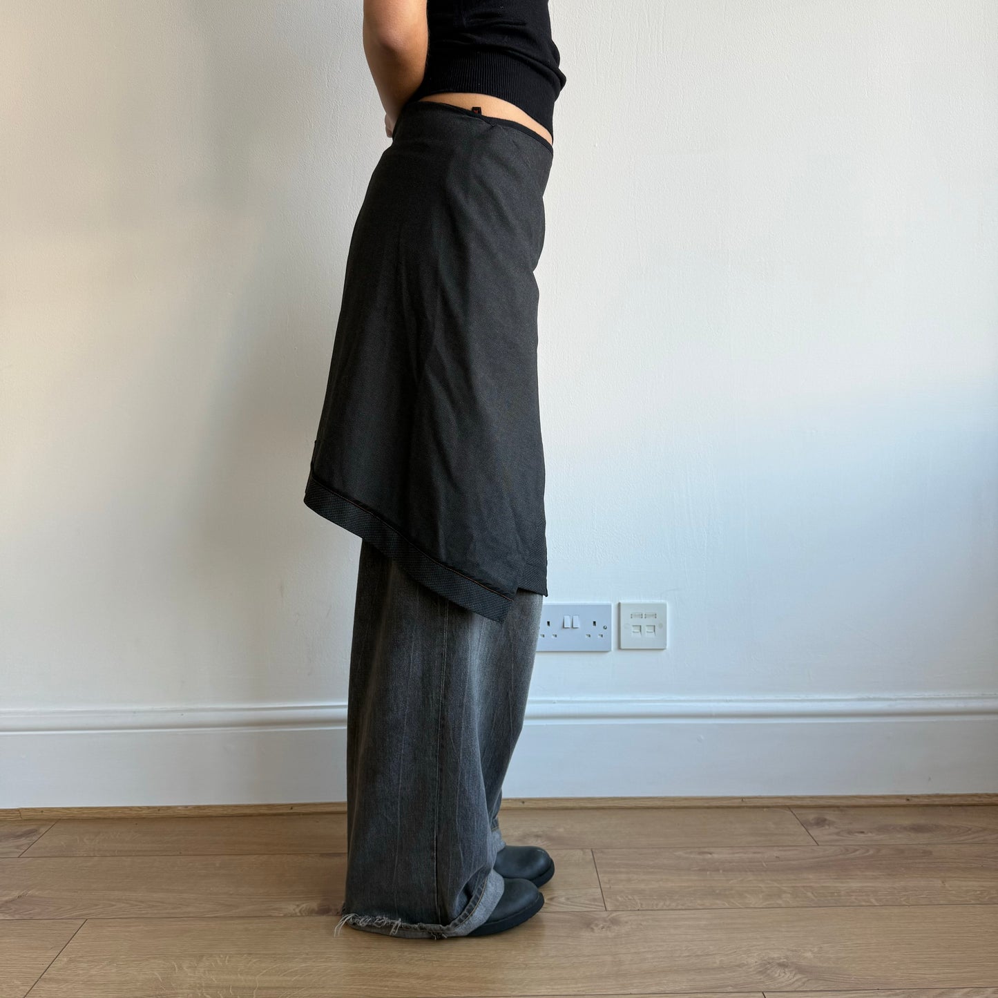 Cop copine grey wrap skirt - Size S