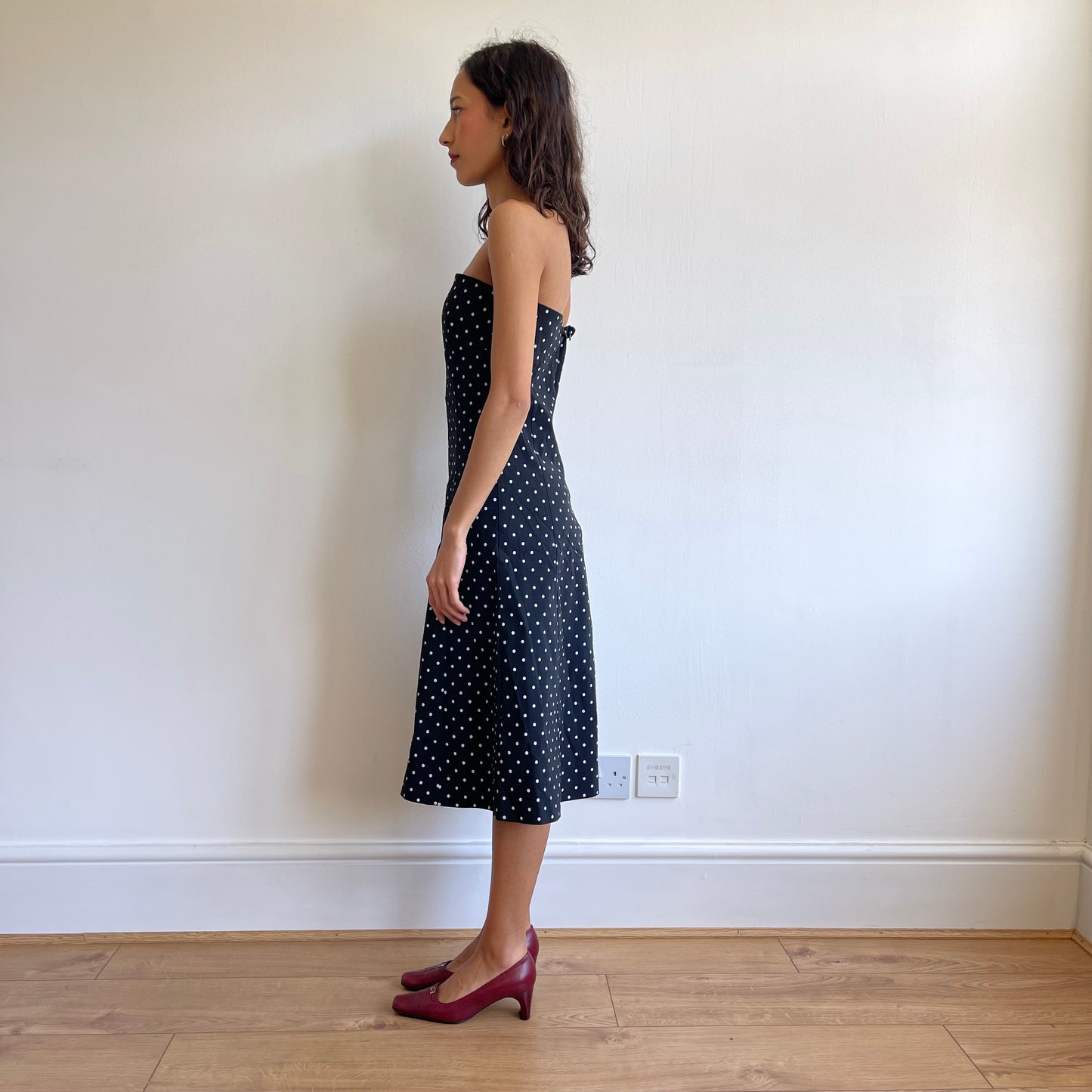 Strapless polka dot dress - Size S