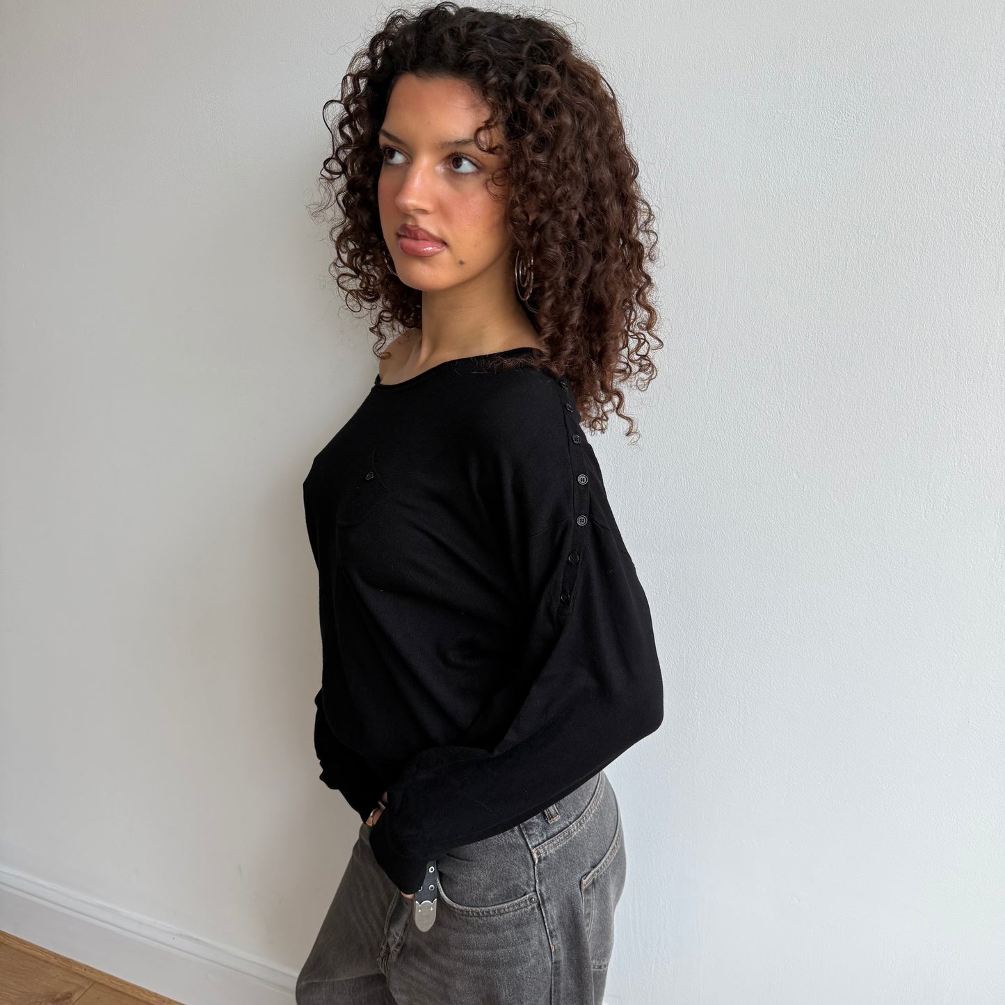 Black slouchy knit - Size S