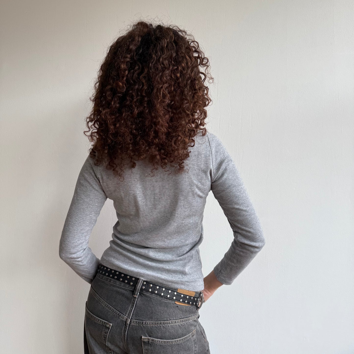 Grey button long sleeve - Size S