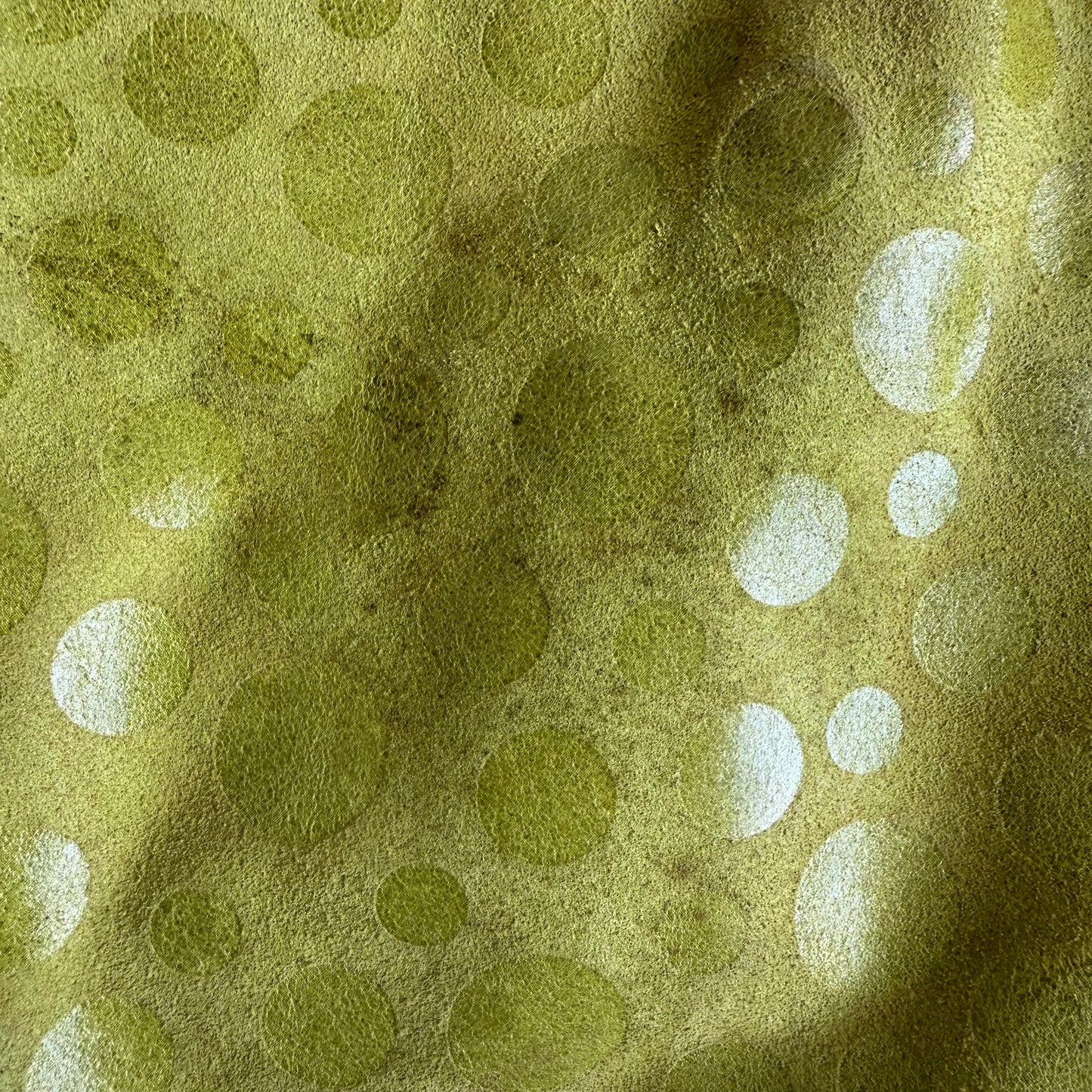 Green polka dot bag