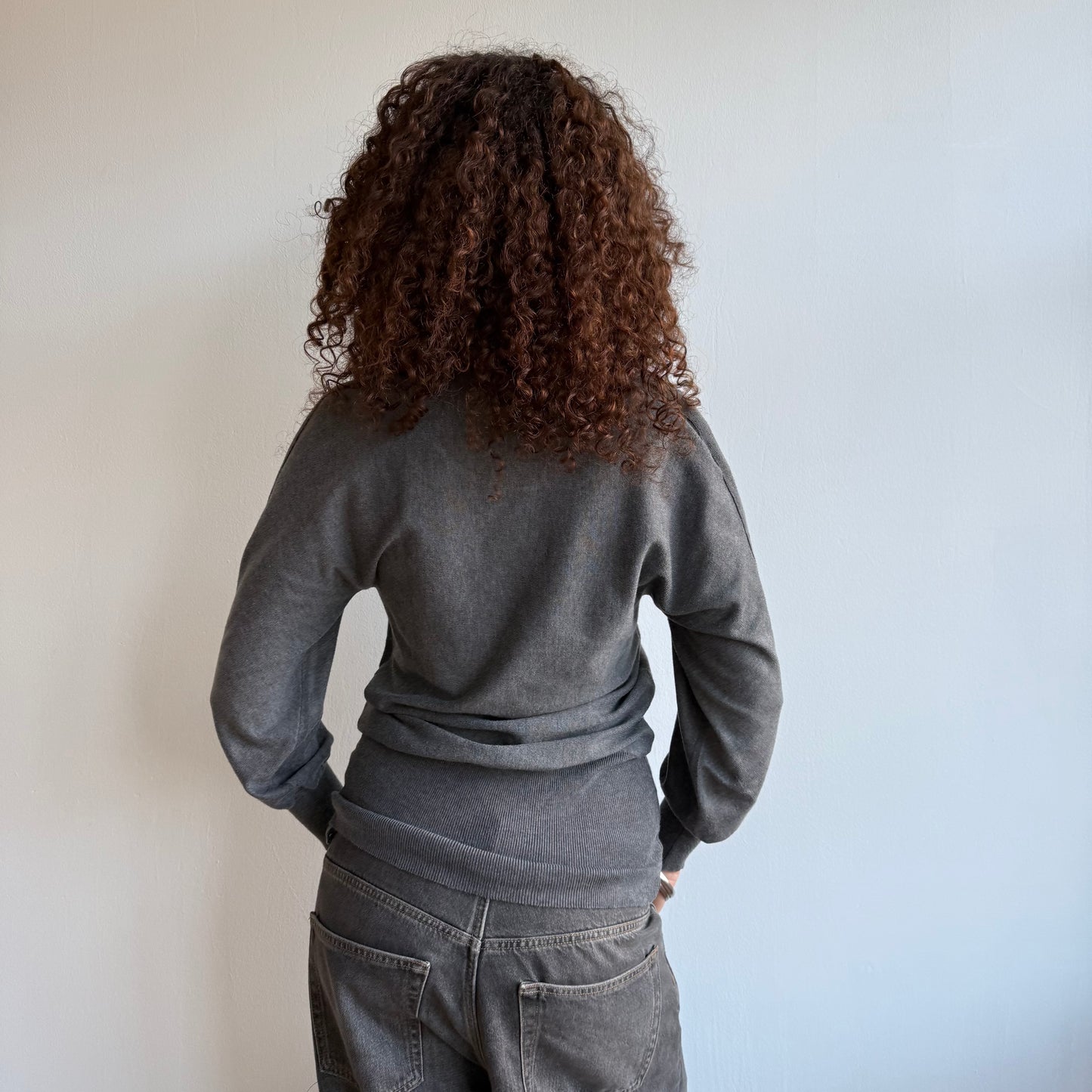 Grey slouchy knit jumper - Size S/M