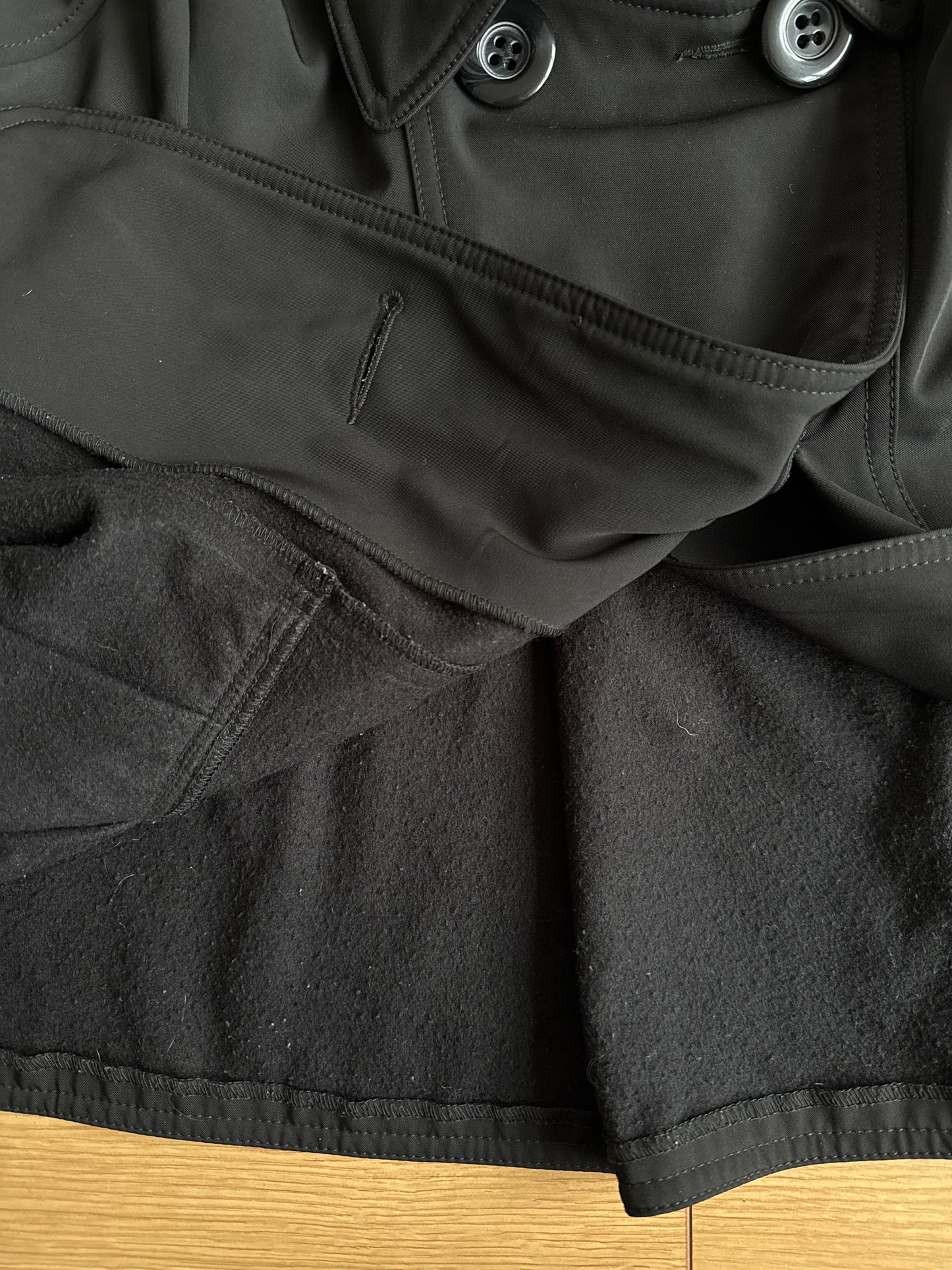 Black peacoat trench - Size S