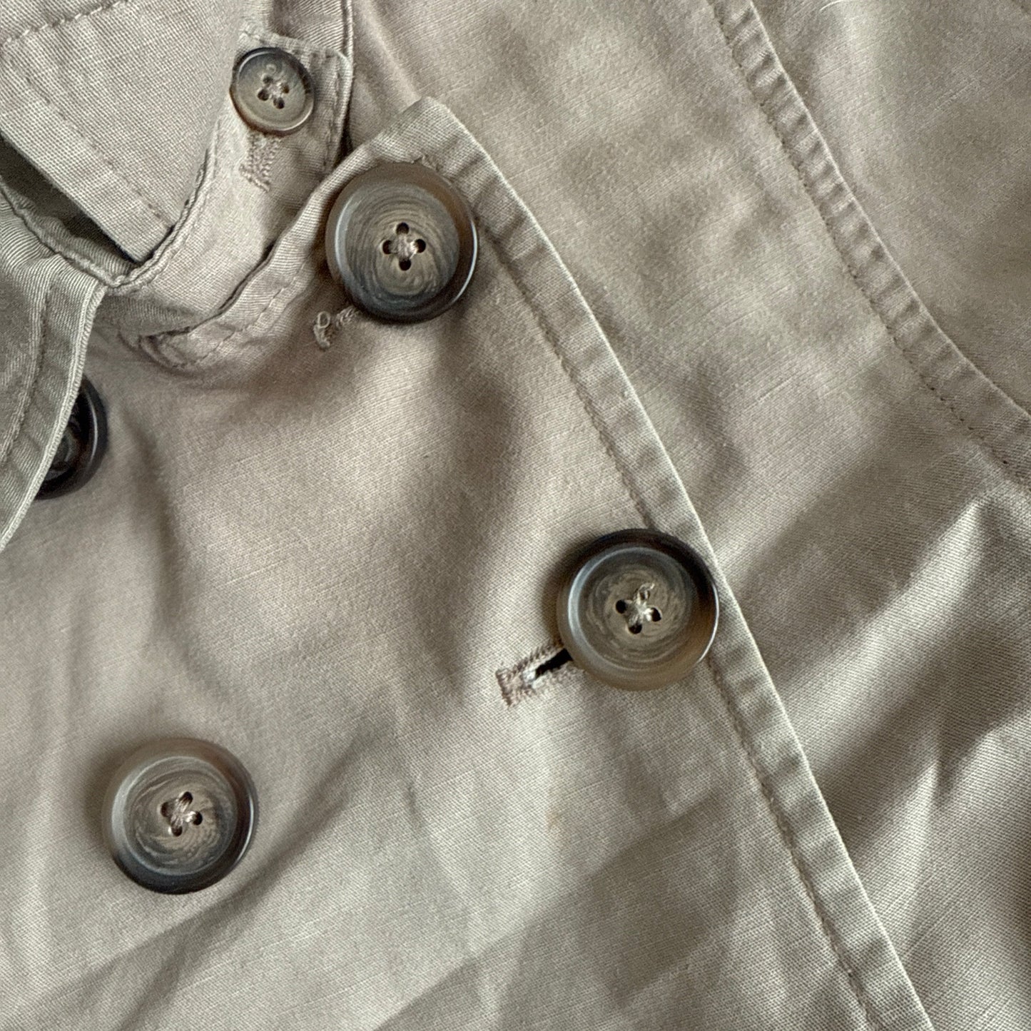 Beige moto peacoat - Size S