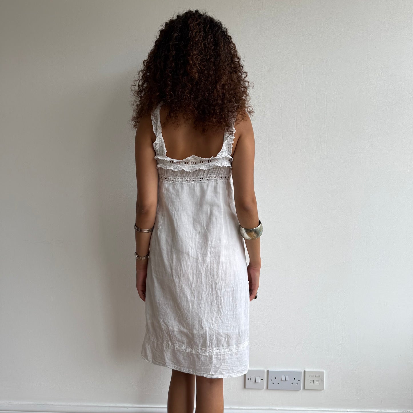 White milkmaid dress - Size S/M