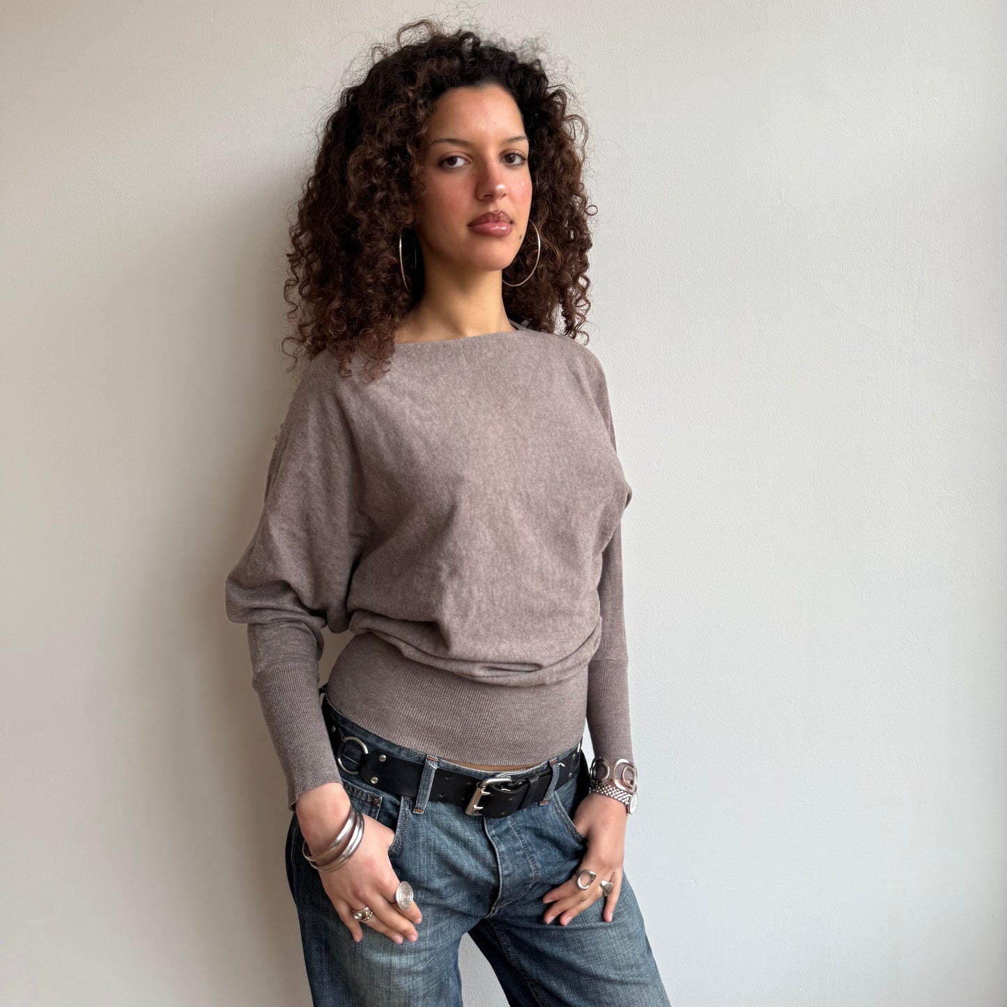 Taupe slouchy knit - Size S